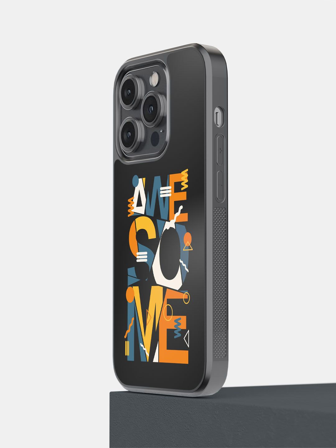 

macmerise Impact Resistant Typography Printed iPhone 14 Pro Back Case Mobile Accessories, Black