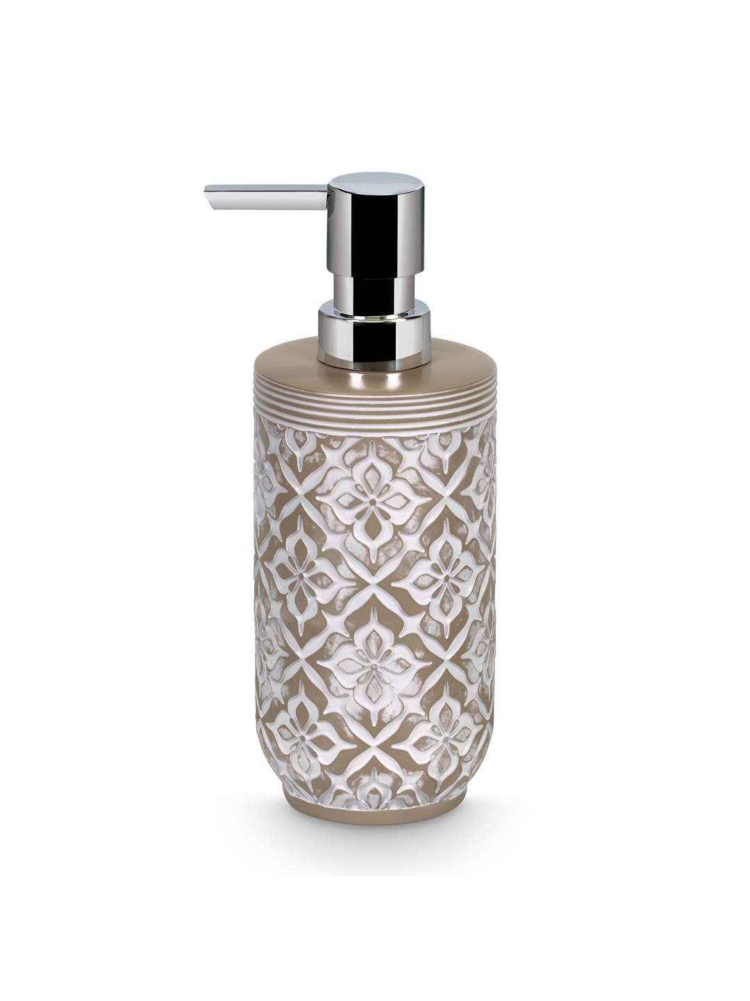 

Freelance Soho White & Beige Floral Glossy Soap Dispenser