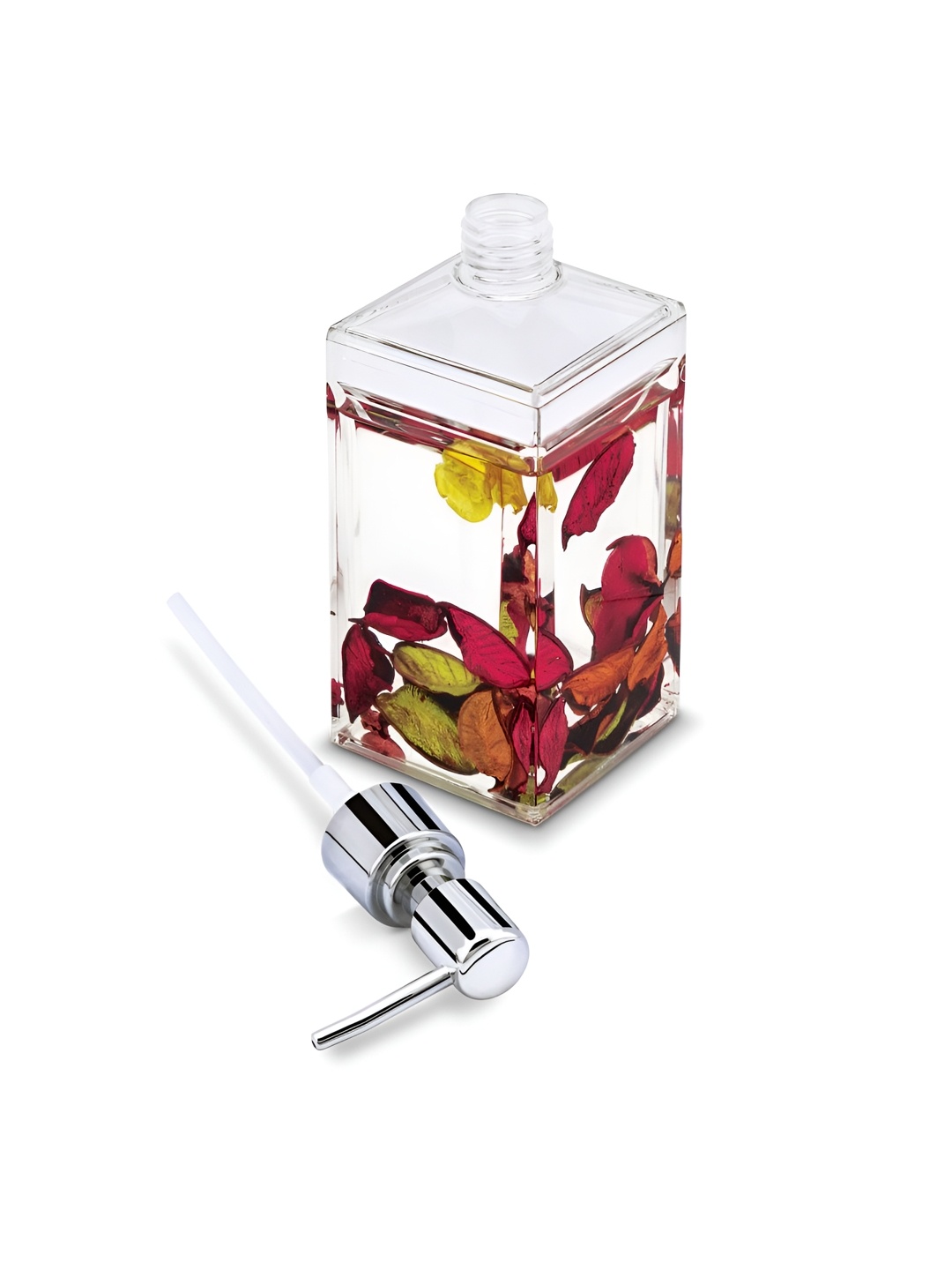 

Freelance Eden Transparent & Red Floral Soap Dispenser
