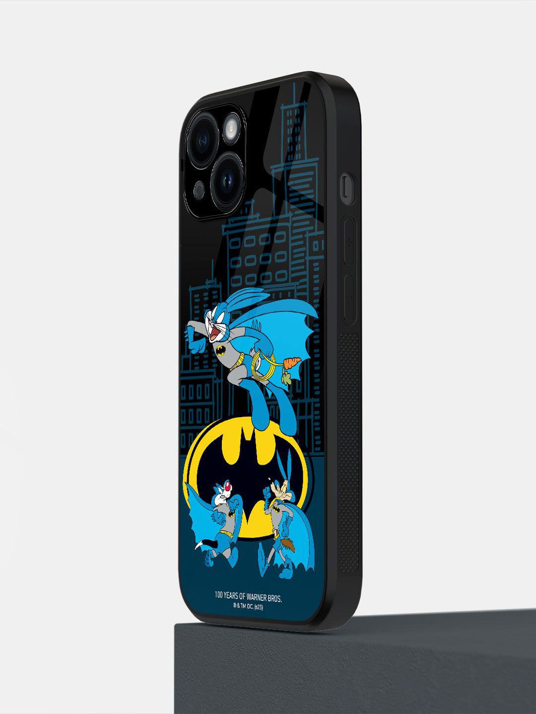 

macmerise Superhero Printed iPhone 14 Back Case Mobile Accessories, Black