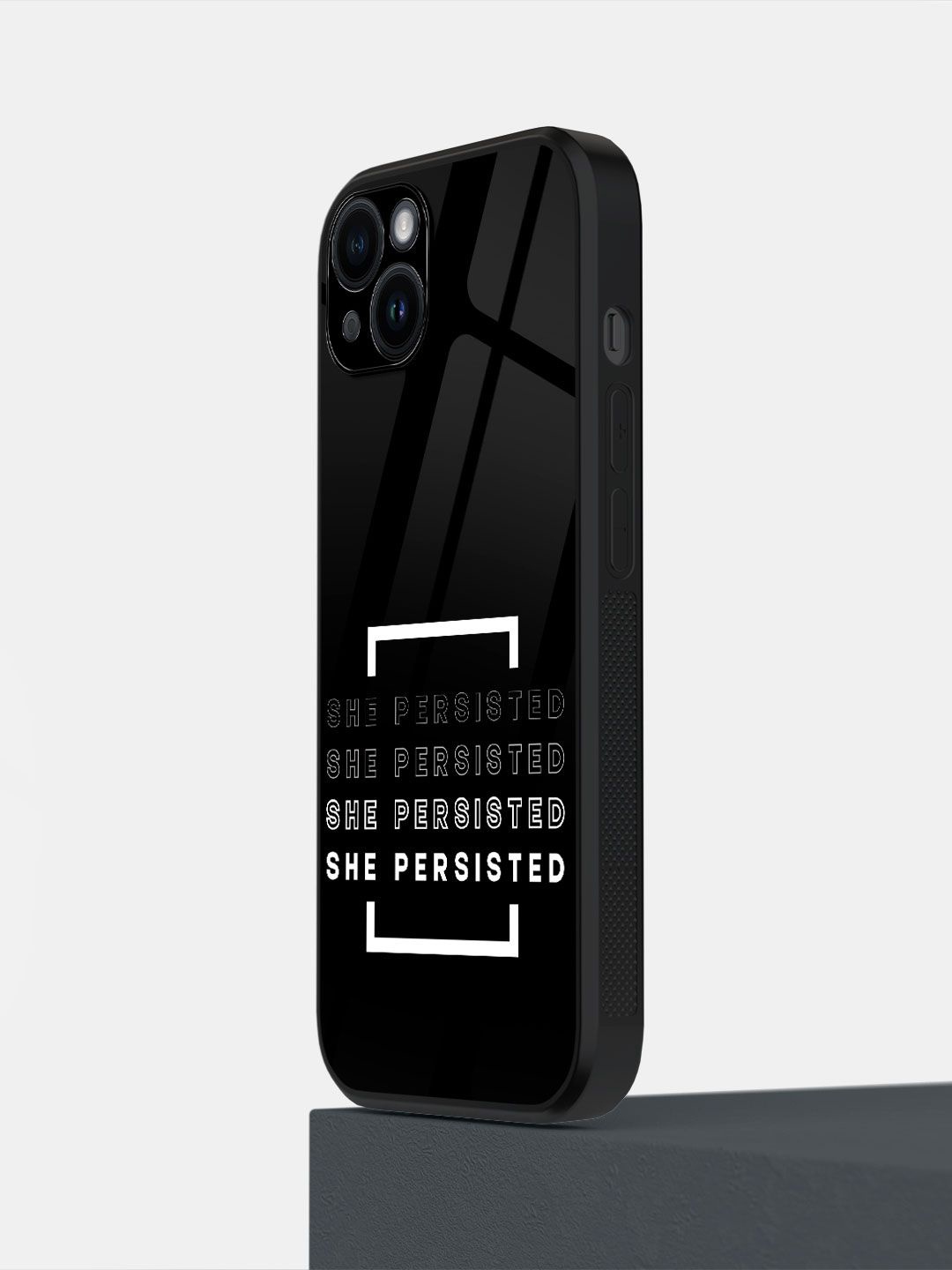 

macmerise Typography Printed iPhone 14 Plus Impact Resistant Back Case Mobile Accessories, Black
