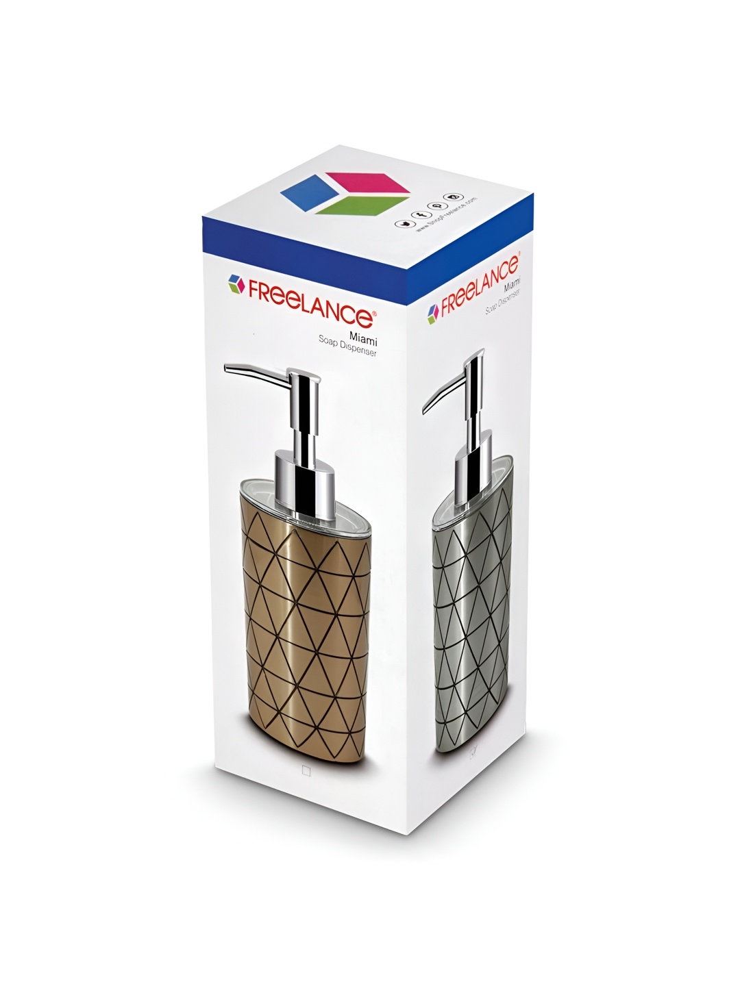 

Freelance Silver-Toned & Black Textured Soap Dispenser