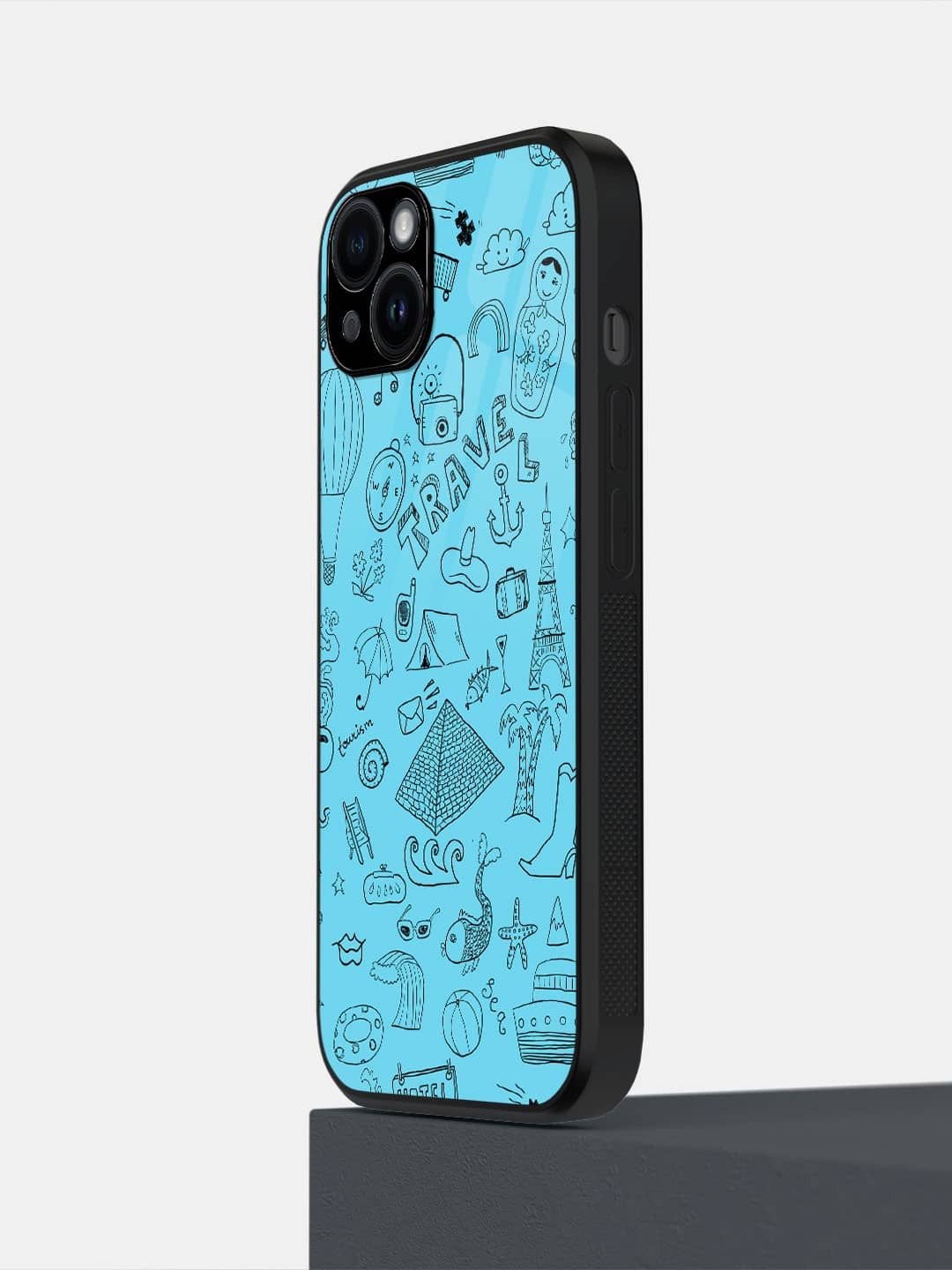 

macmerise Quirky Printed Impact Resistant iPhone 14 Plus Back Case Mobile Accessories, Blue