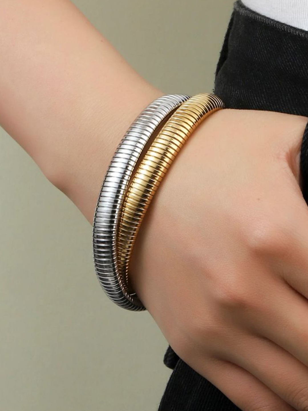 

SALTY Stainless Steel Bangle Style Bracelet, Gold