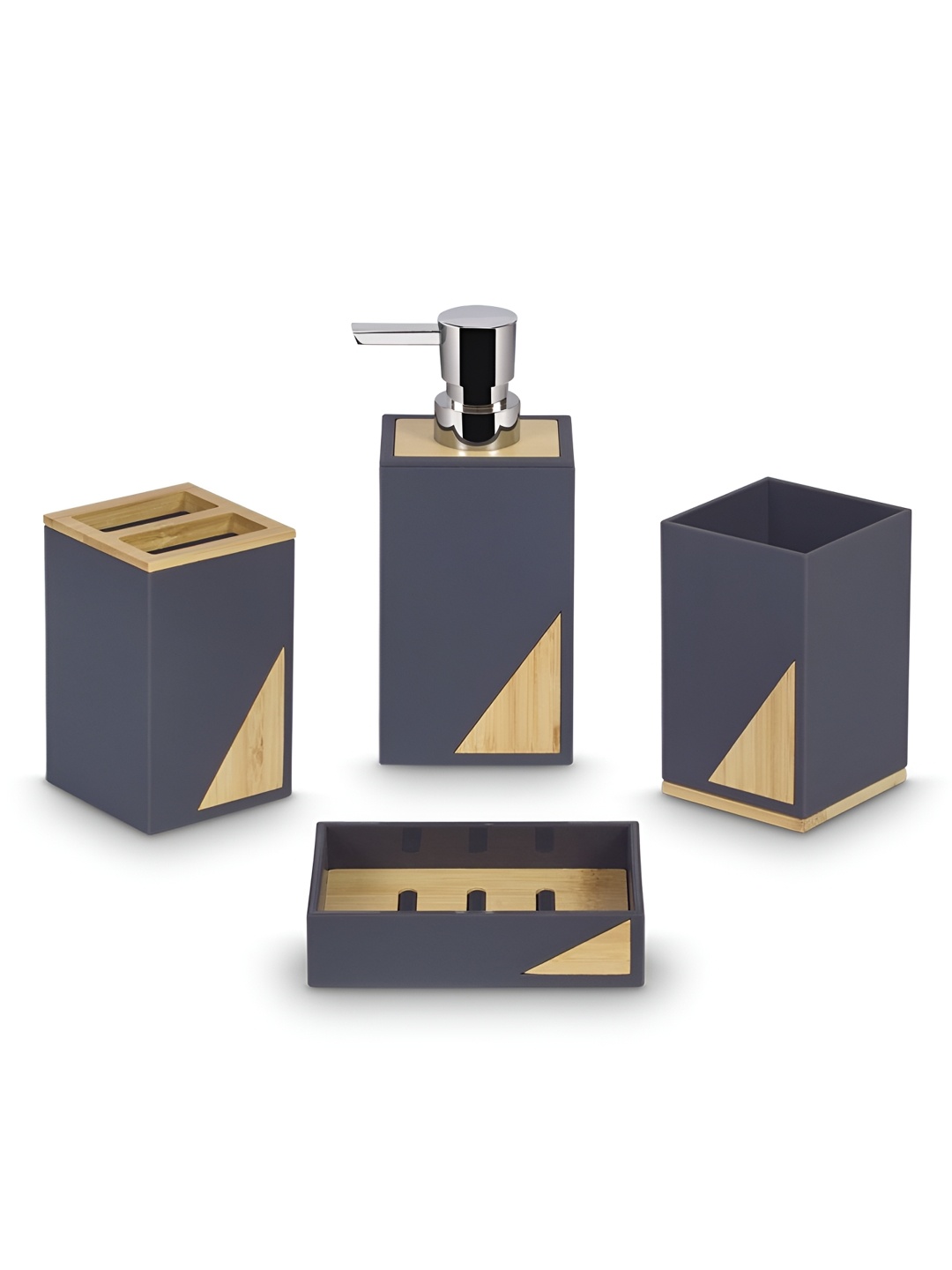 

Freelance Portofino Blue & Beige 4 Pieces Matte Bath Accessories Set