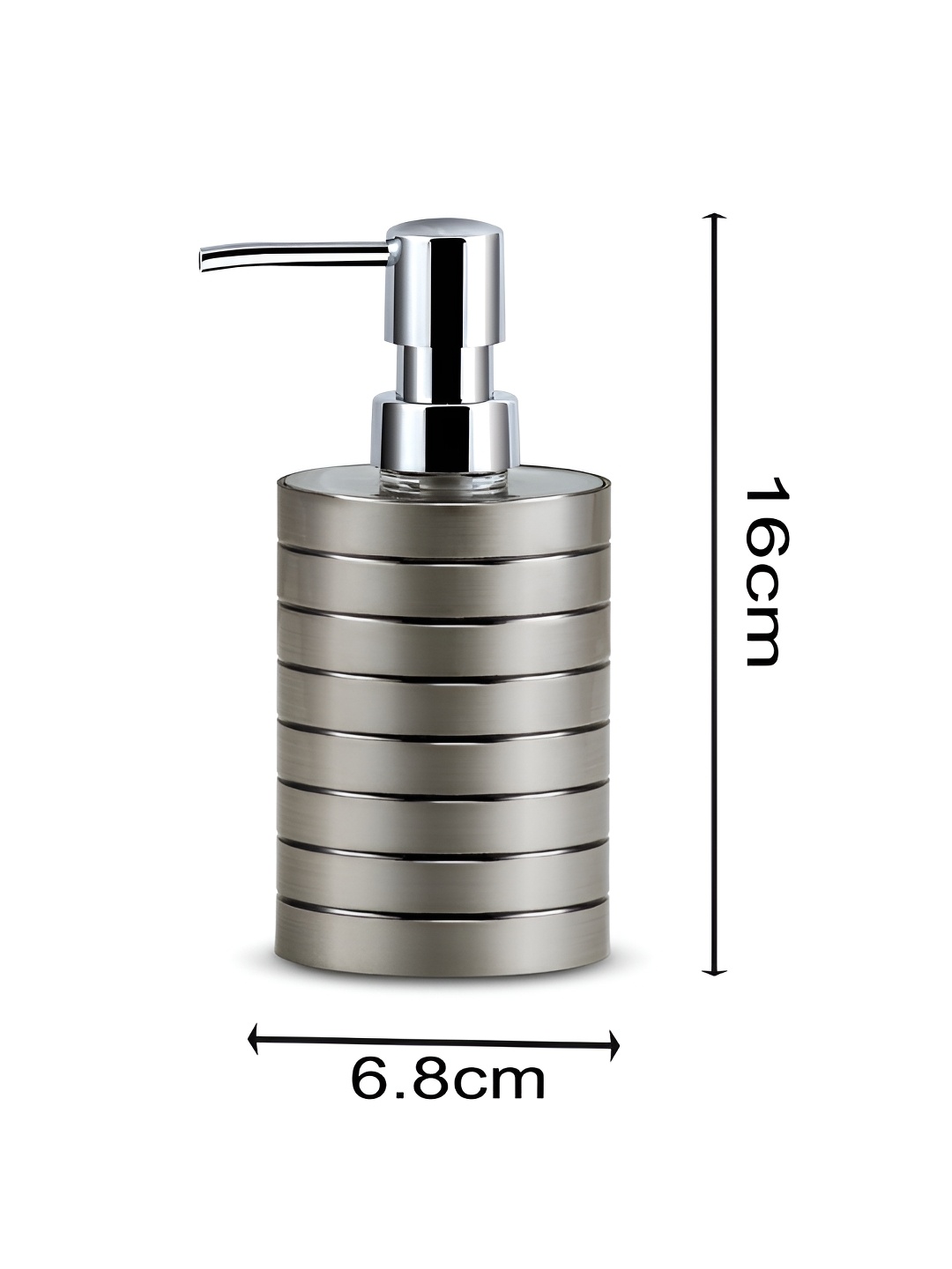 

Freelance Silver-Toned & Grey Textured Soap Dispenser