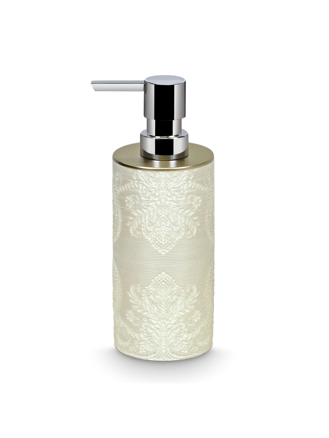 

Freelance Silver-Toned & Grey Textured Contemporary Soap Dispenser