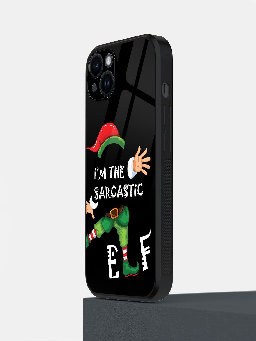 

macmerise Impact Resistant Typography Printed iPhone 14 Plus Back Case Mobile Accessories, Black