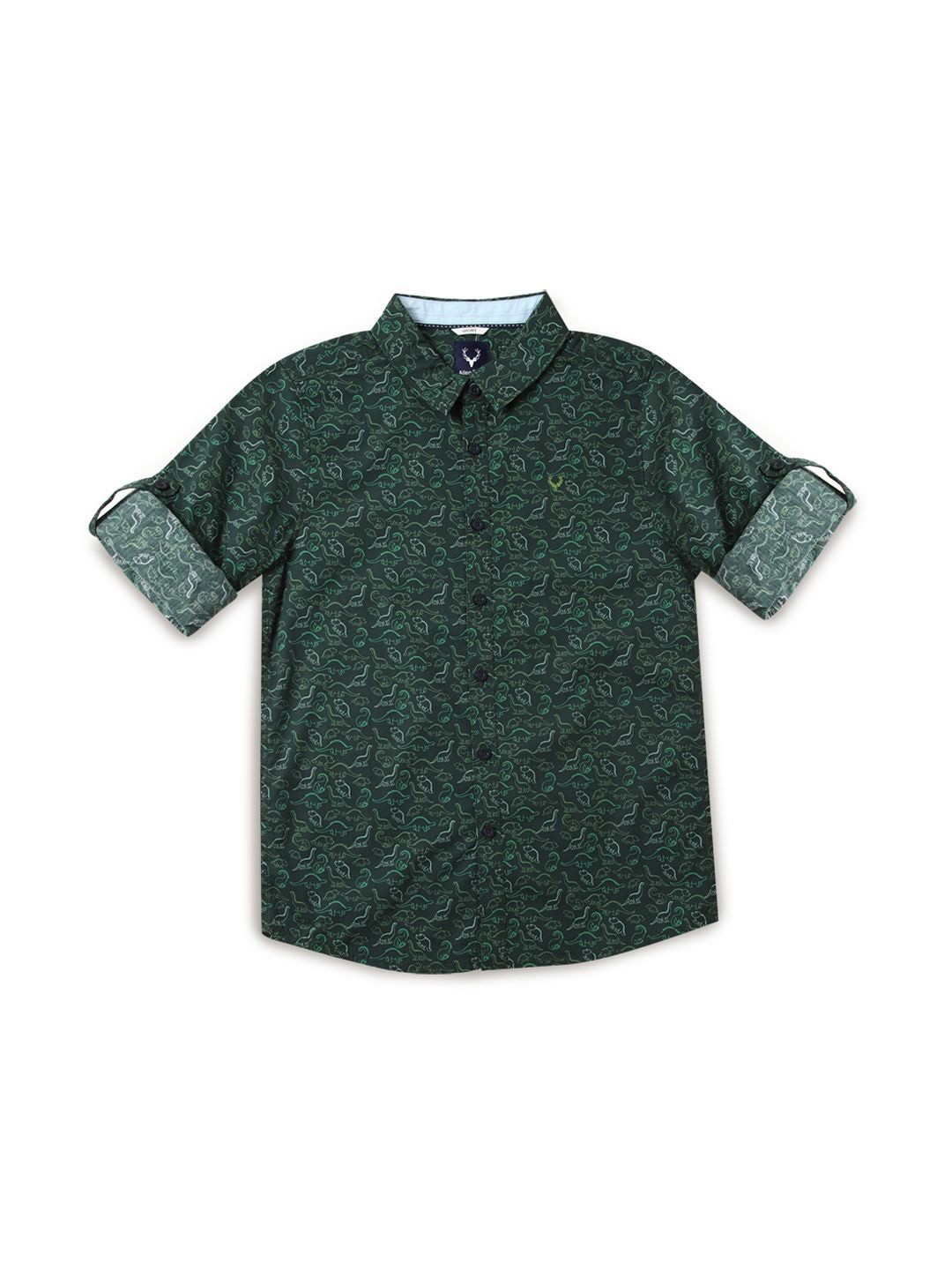 

Allen Solly Junior Boys Slim Fit Floral Opaque Printed Casual Shirt, Green