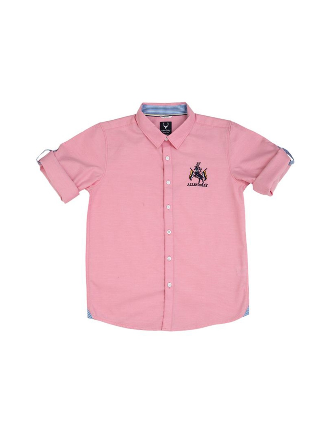 

Allen Solly Junior Boys Spread Collar Solid Cotton Slim Fit Casual Shirt, Pink