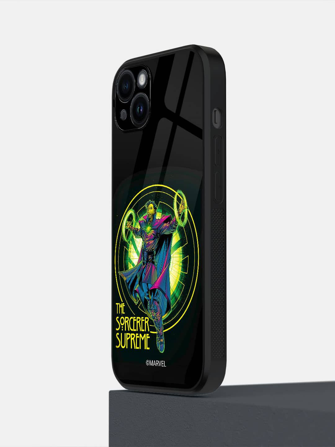 

macmerise Superhero Printed iPhone 14 Plus Impact Resistant Back Case Mobile Accessories, Black