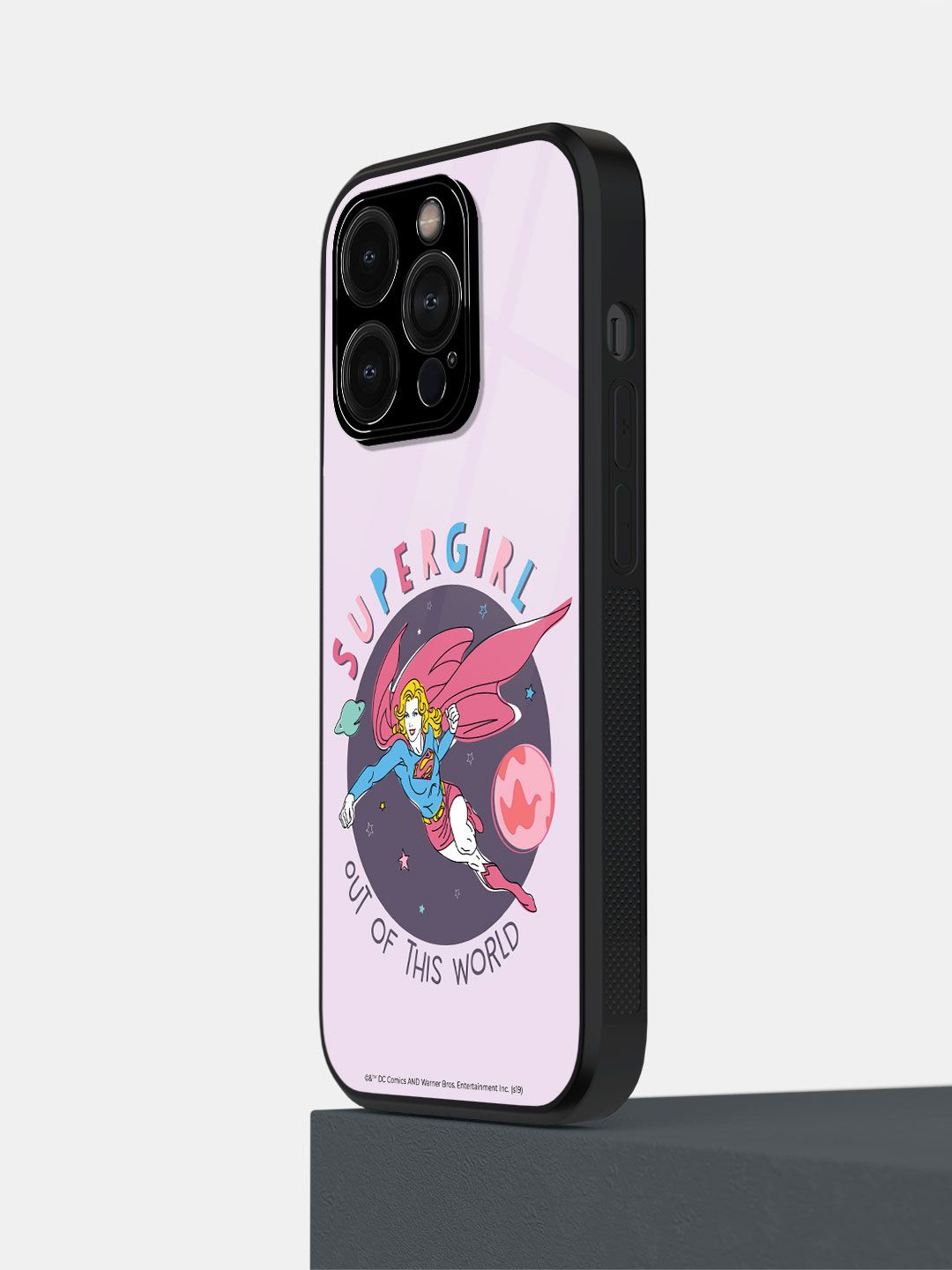 

macmerise Impact Resistant Superhero Printed iPhone 14 Pro Back Case Mobile Accessories, Pink