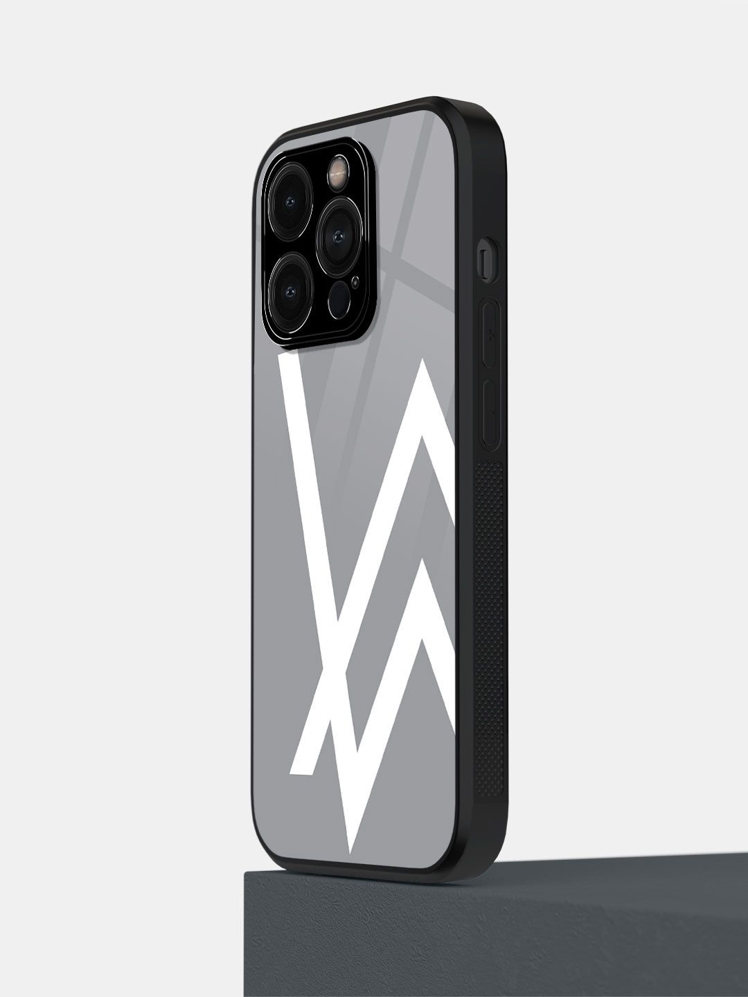 

macmerise Geometric Printed Impact Resistant iPhone 14 Pro Back Case Mobile Accessories, Grey