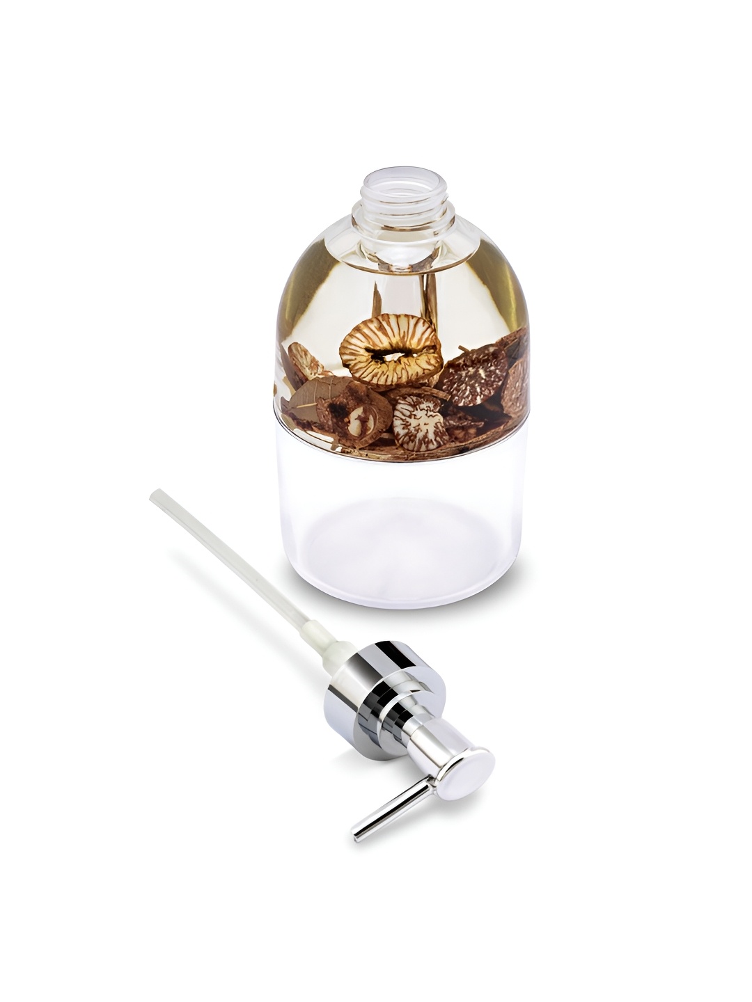 

Freelance Eden Transparent & Gold Toned Glossy Soap Dispenser