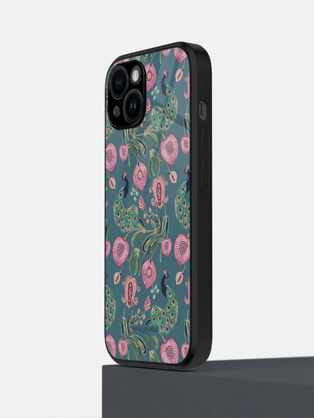 macmerise Floral Printed Impact Resistant iPhone 14 Back Case Mobile Accessories, Green
