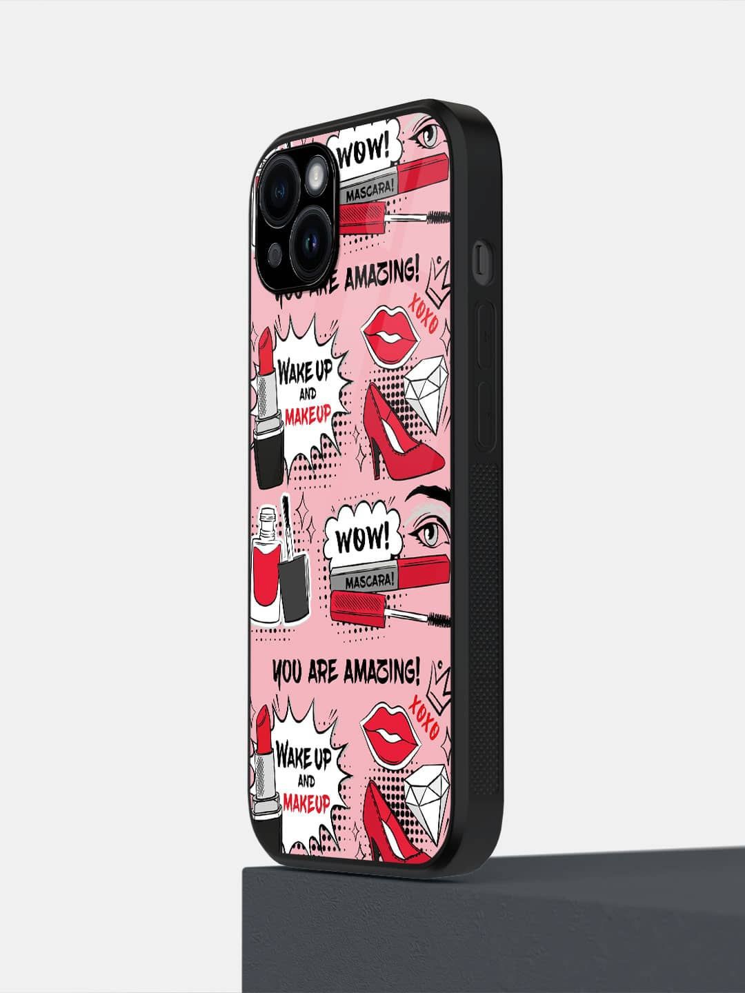 

macmerise Impact Resistant Quirky Printed iPhone 14 Plus Back Case Mobile Accessories, Pink