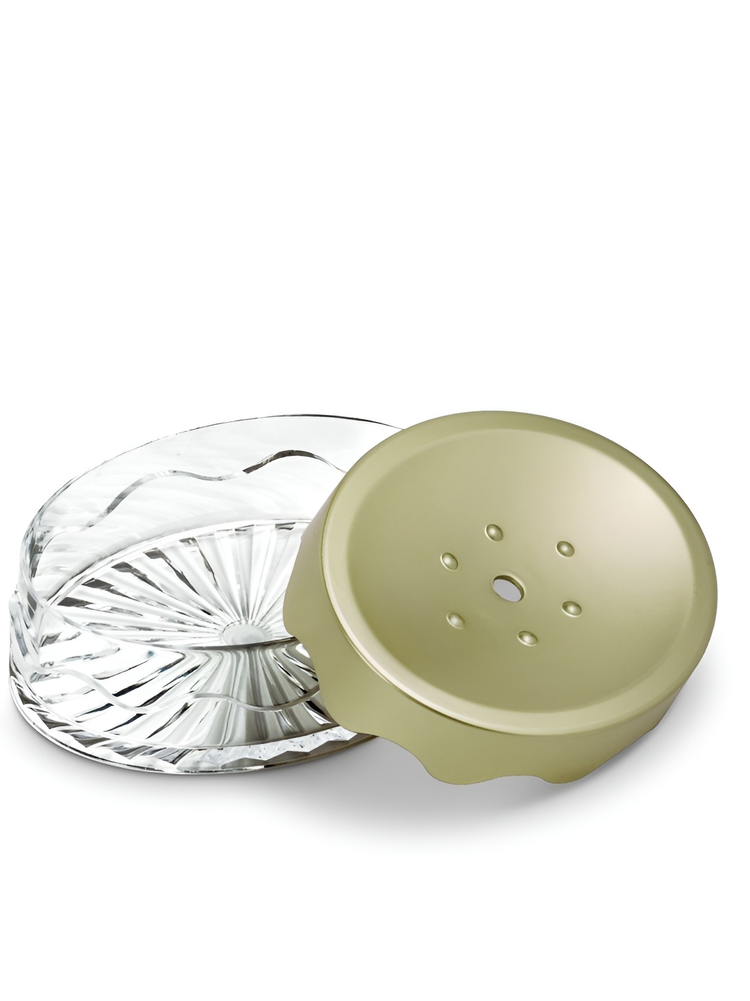 

Freelance Gold-Toned & Transparent Textured Soap Dish