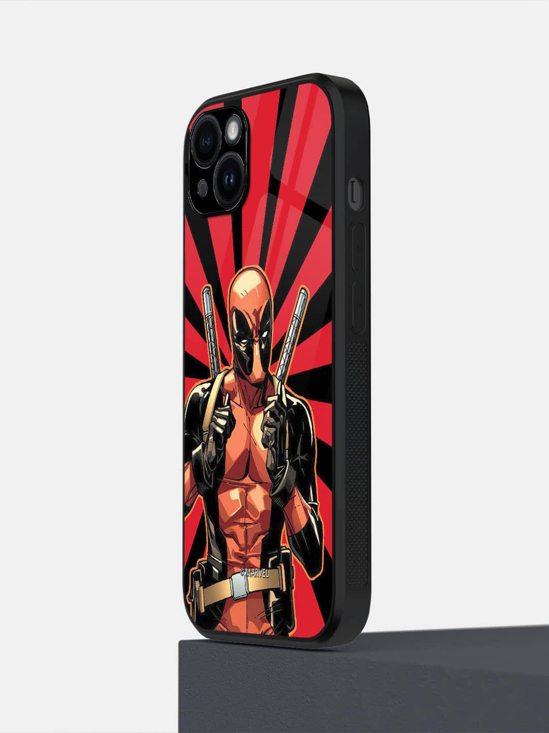

macmerise Impact Resistant Superhero Printed iPhone 14 Plus Back Case Mobile Accessories, Black