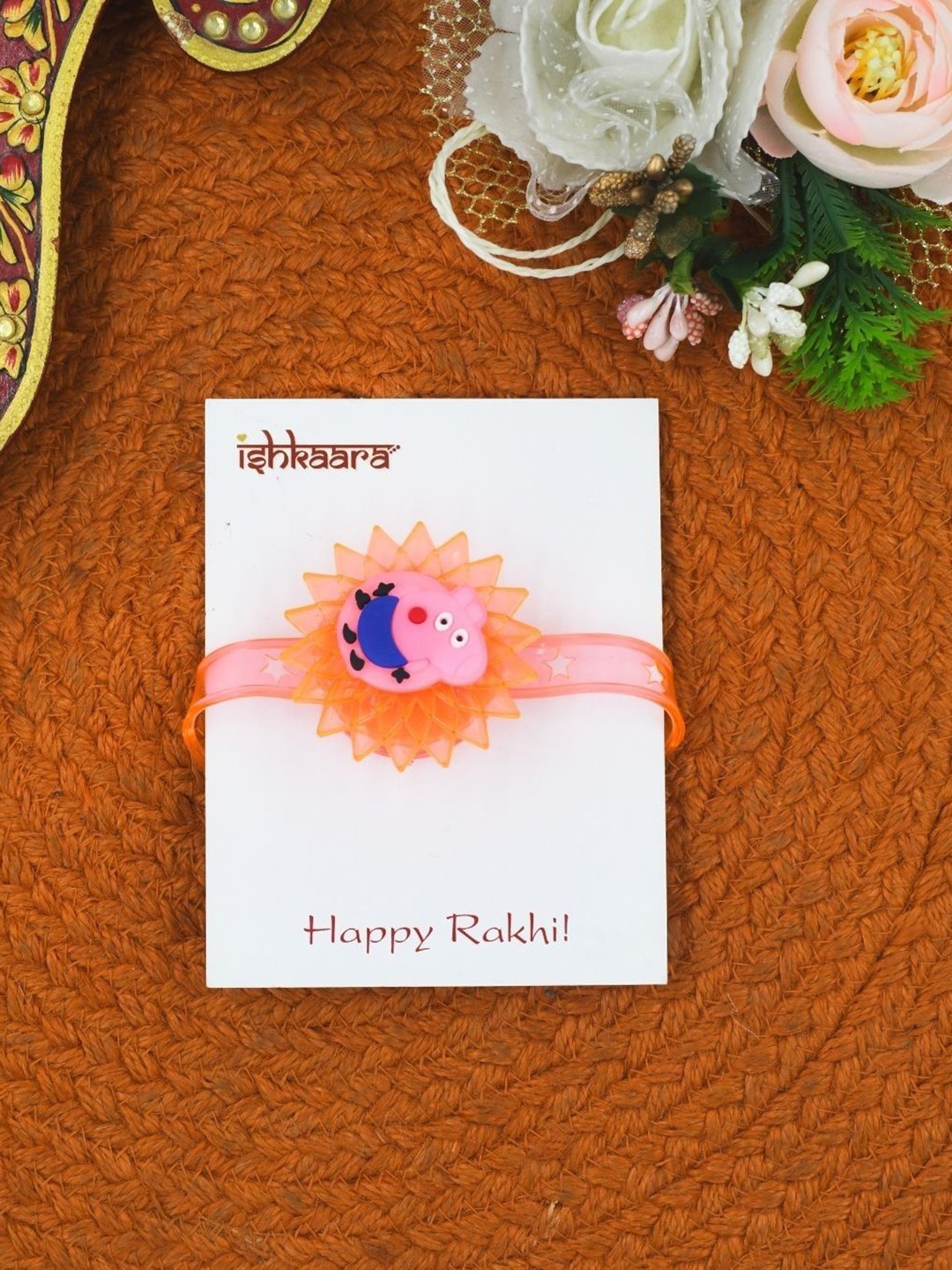 

ISHKAARA Kids Peppa Pig Rakhi, Orange
