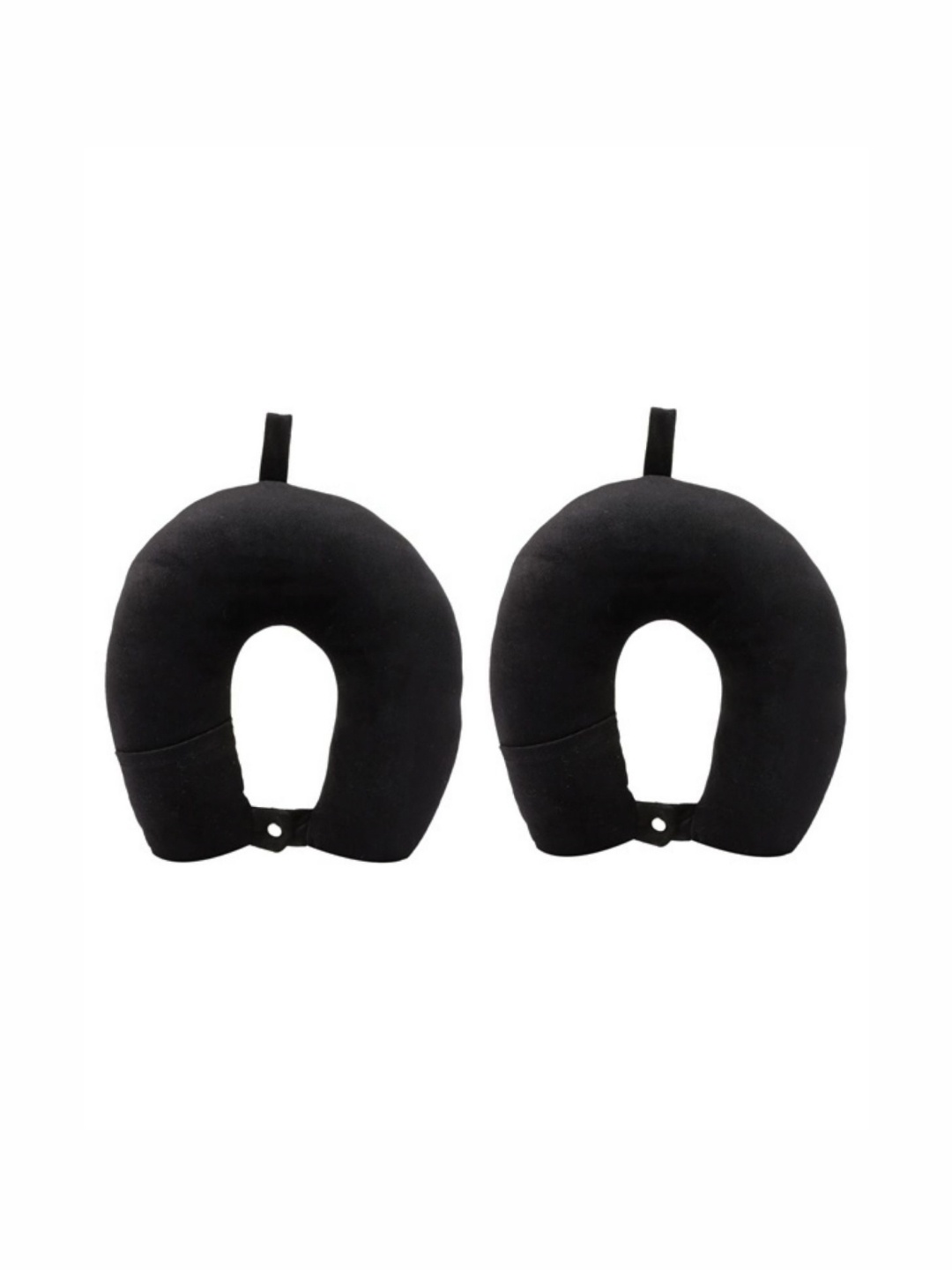 

UrbanArts Black 2 Pieces Fibre Filled Lightweight Travel Pillows