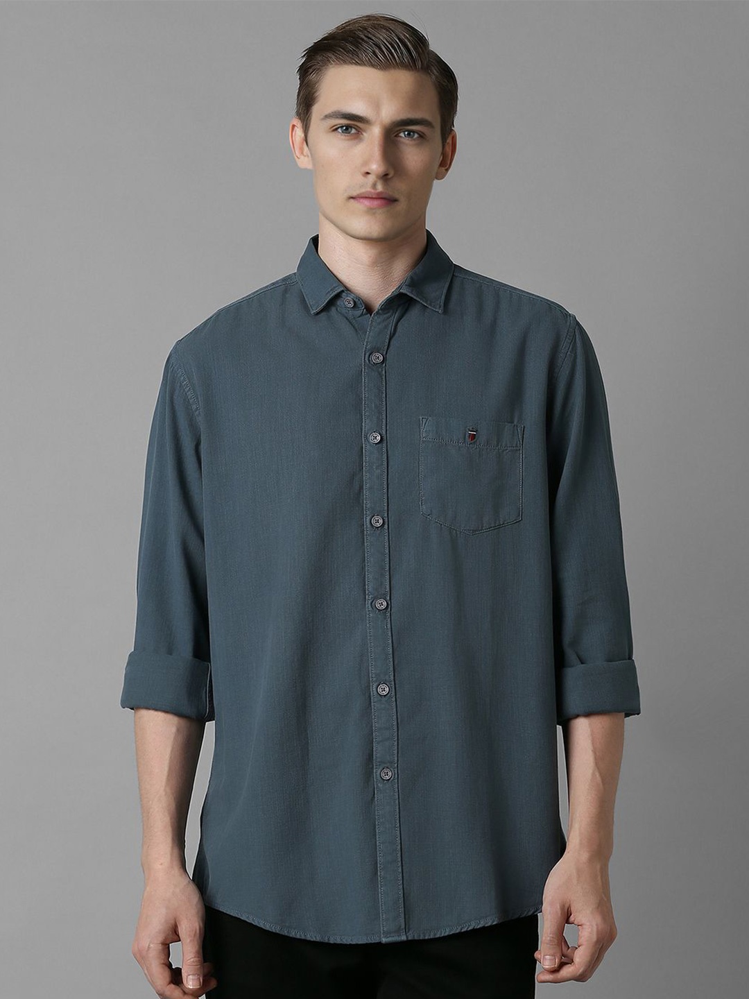 

Louis Philippe Jeans Men Slim Fit Opaque Casual Shirt, Blue