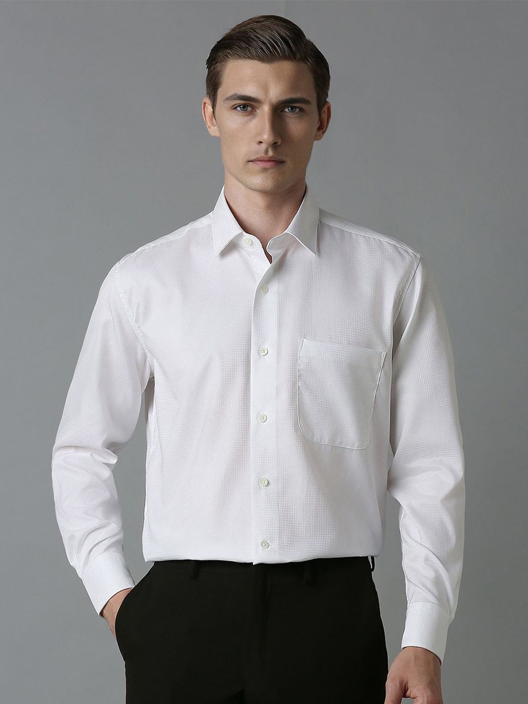 

Luxure by Louis Philippe Men Opaque Solid Formal Shirt, White