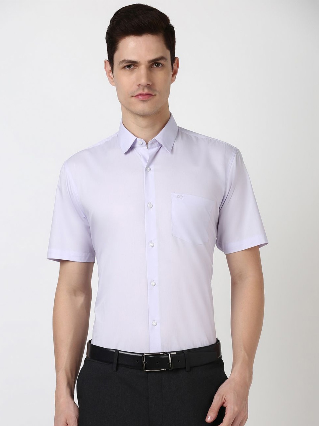 

Peter England Men Opaque Solid Formal Shirt, Lavender