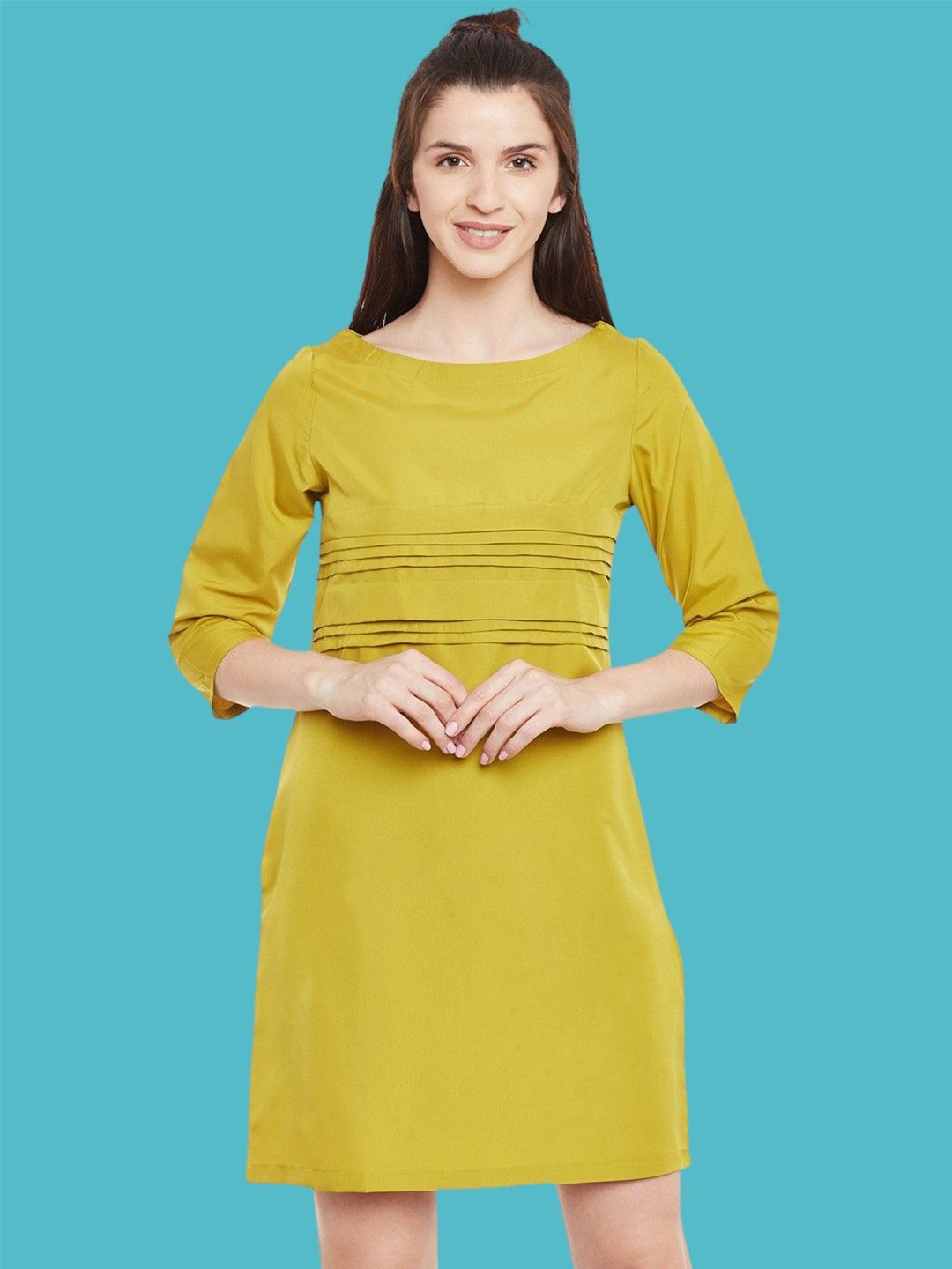 

BAESD Crepe Sheath Dress, Mustard