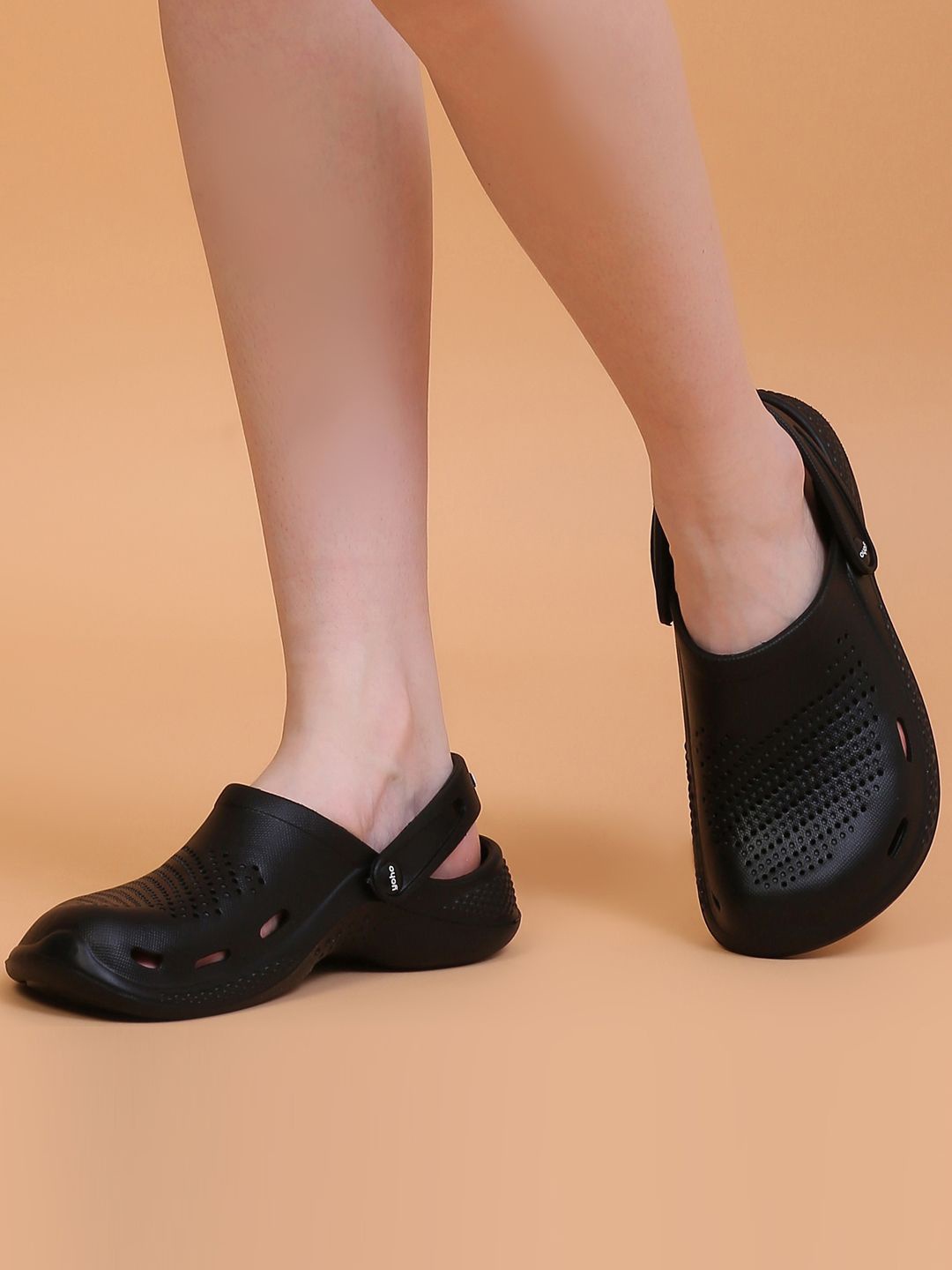 

yoho Classic Women Breathable Lightweight Adjustable Clogs, Black