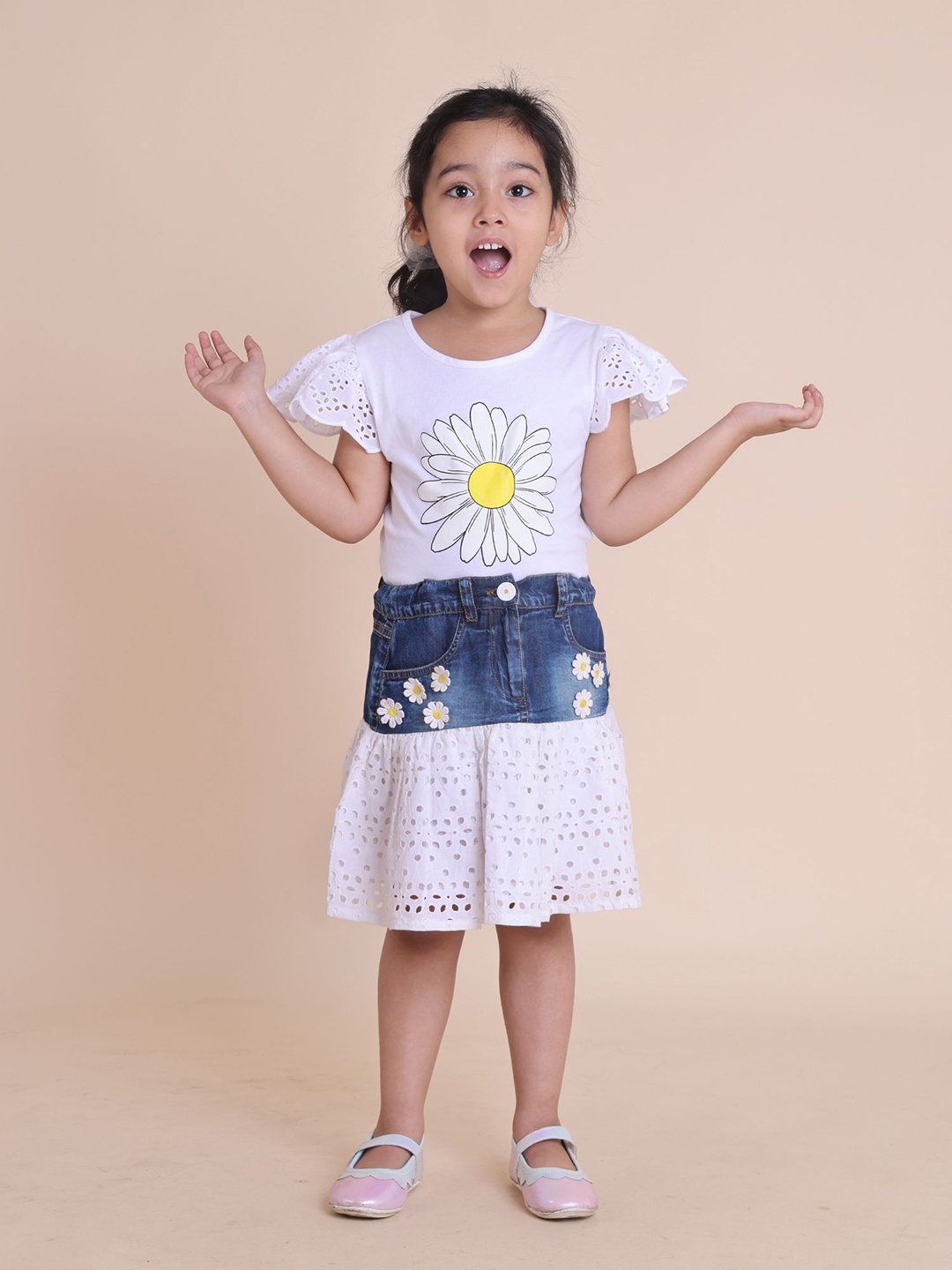 

House of Spades Print Cotton Top, White