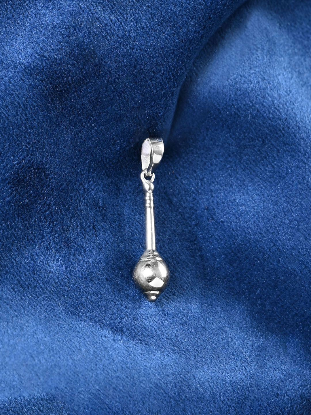 

Clara Men 925 Sterling Silver Rhodium-Plated Hanumanji Gada Contemporary Pendant