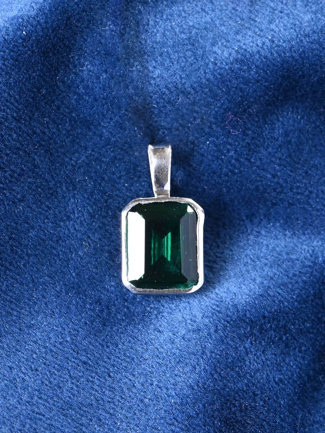 

Clara Men 925 Sterling Silver Rhodium-Plated Cubic Zirconia Square Pendants