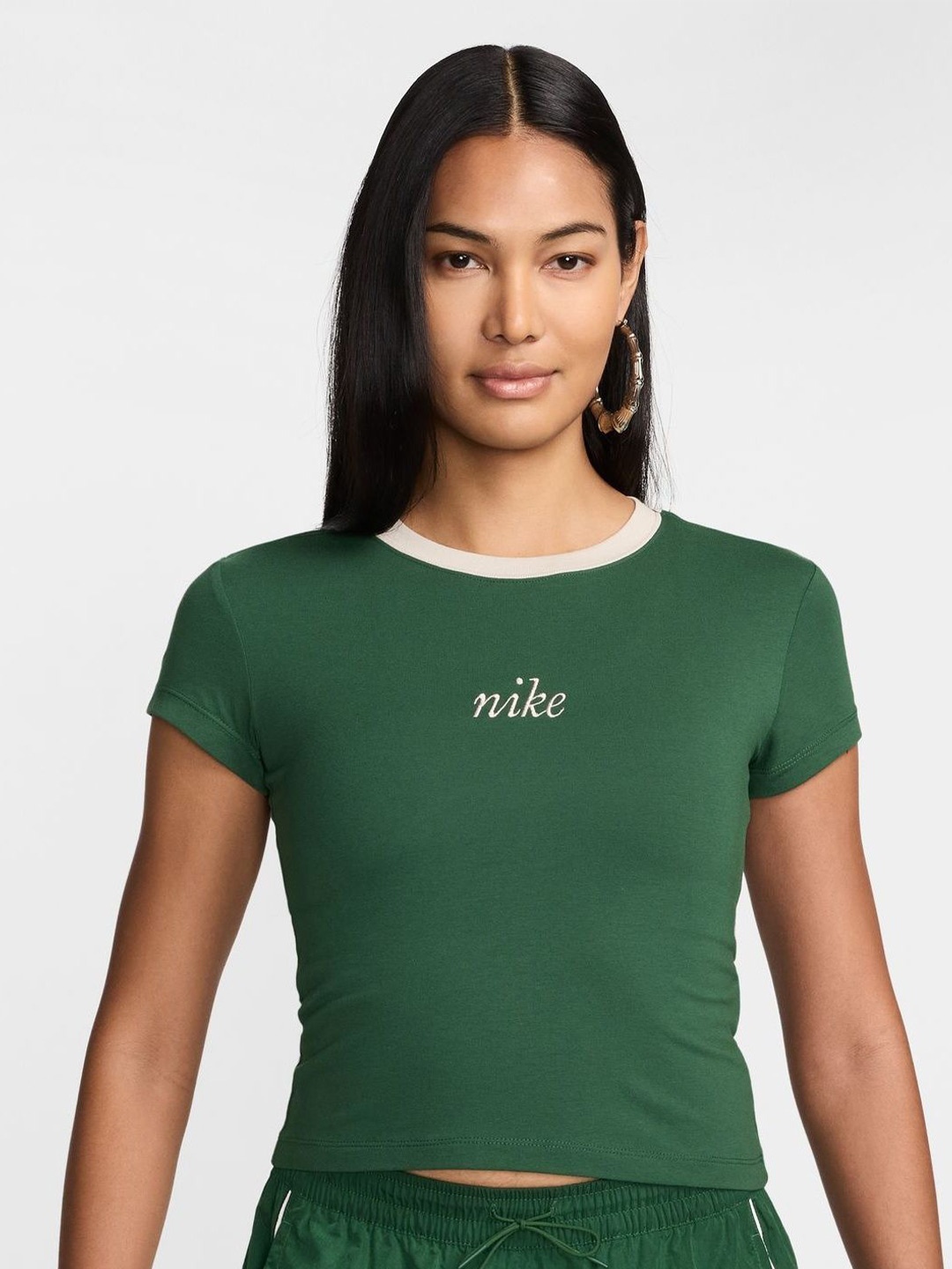 

Nike Sportswear Chill Knit Women's Slim Cropped Tee, Green