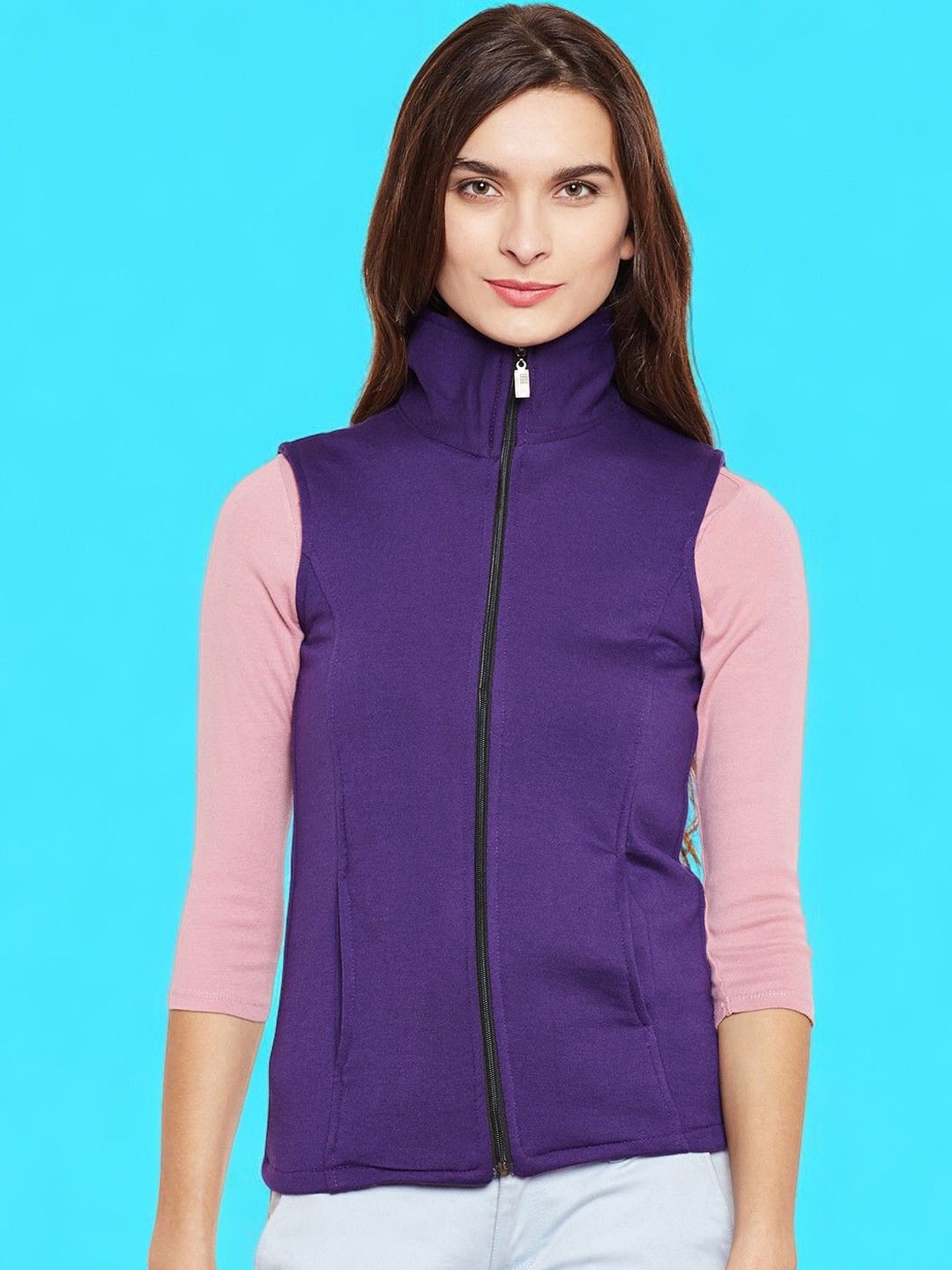 

BAESD Women Fleece Lightweight Open Front Jacket, Violet