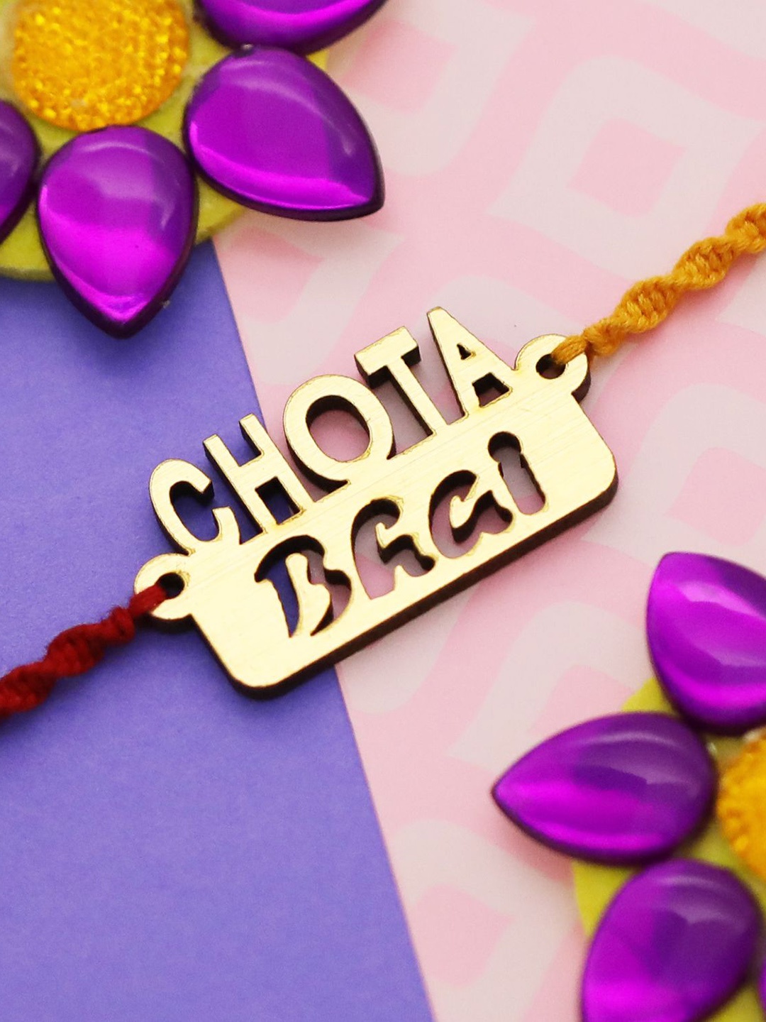 

Silver Shine Bhaiya Bhabhi Rakhi With Pooja Thali & Roli Chawal, Gold