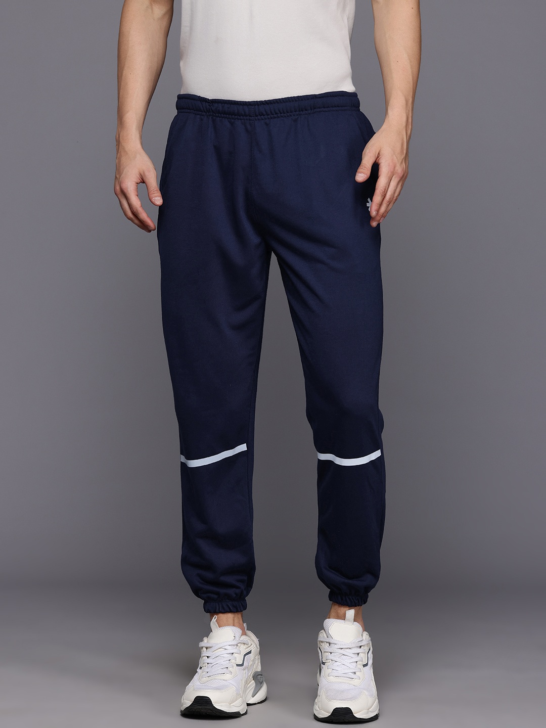 

HRX by Hrithik Roshan Men Brand-Logo Print Joggers, Navy blue