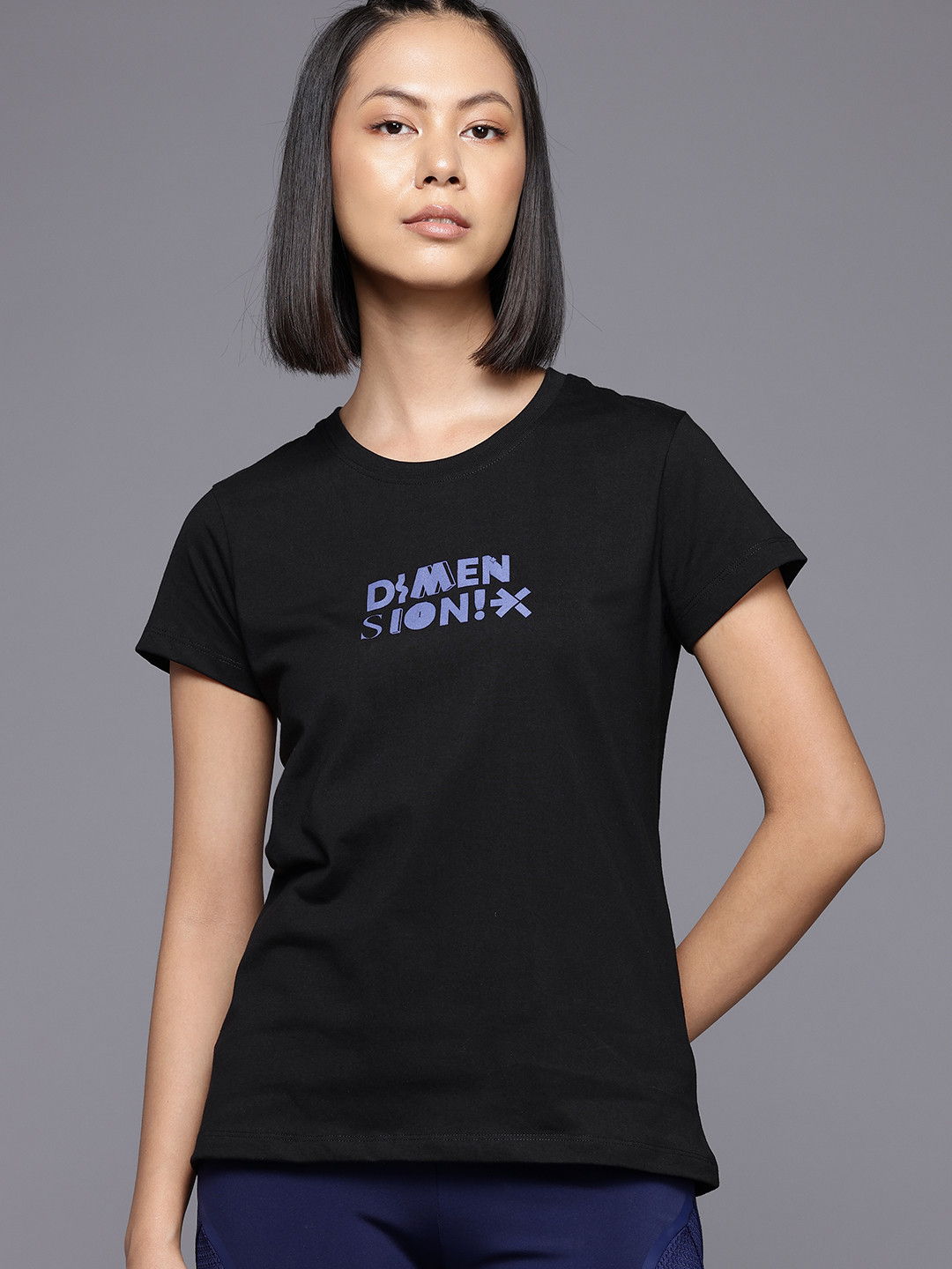 

HRX by Hrithik Roshan Typography Printed T-shirt, Black
