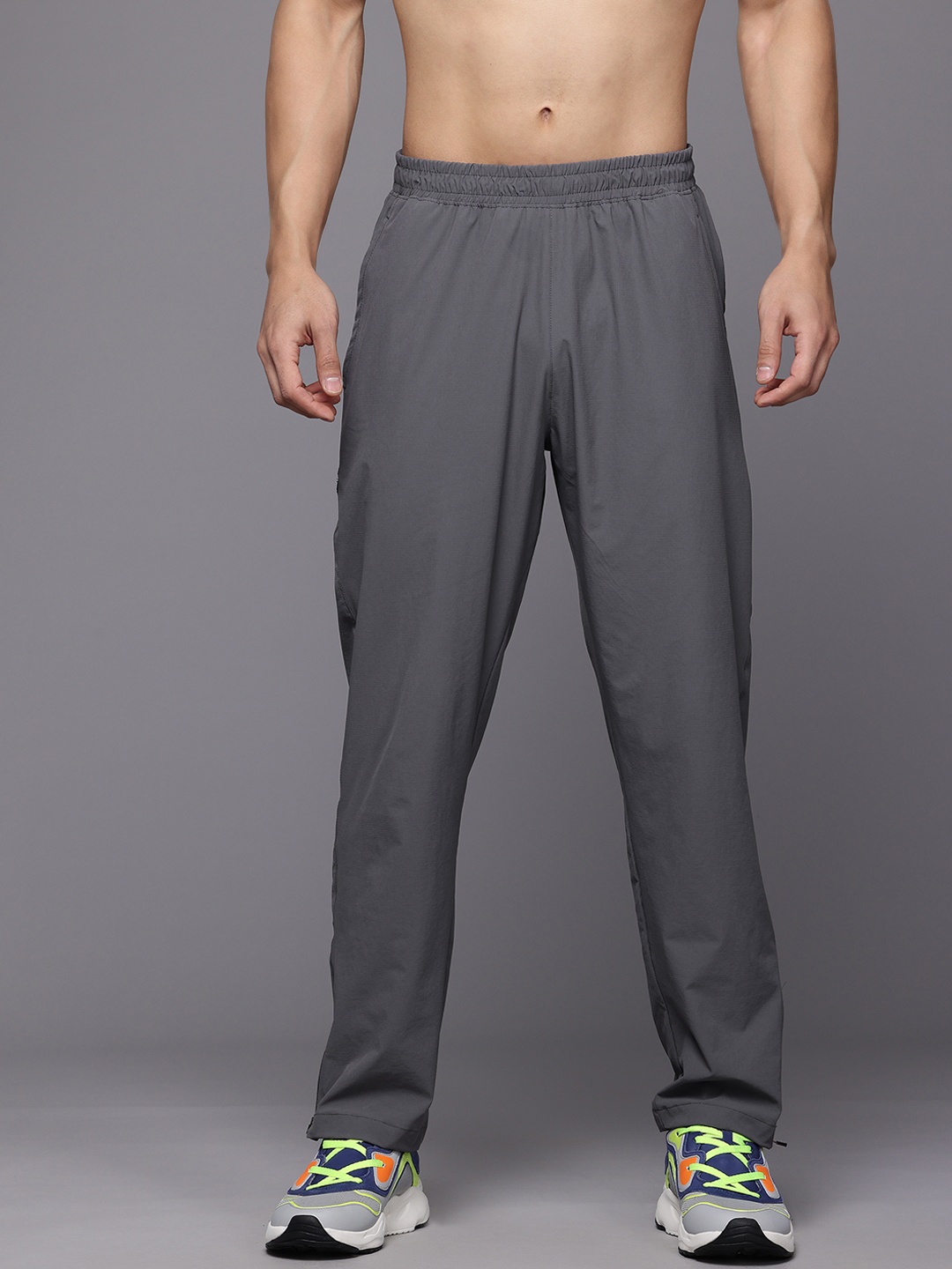 

HRX by Hrithik Roshan Men Rapid-Dry Running Track Pants, Grey