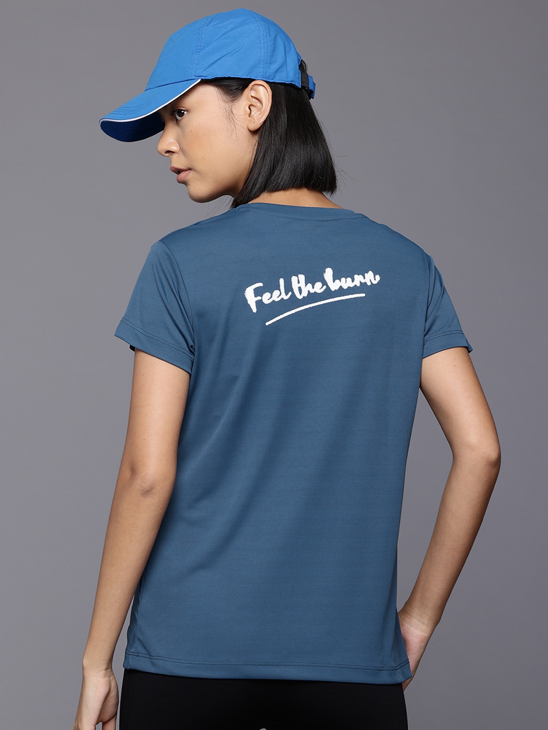 

HRX by Hrithik Roshan Typography Printed Training T-shirt, Teal
