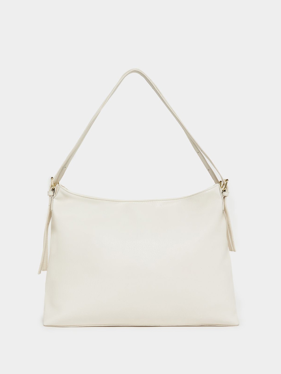 

Styli PU Oversized Structured Hobo Bag, Cream