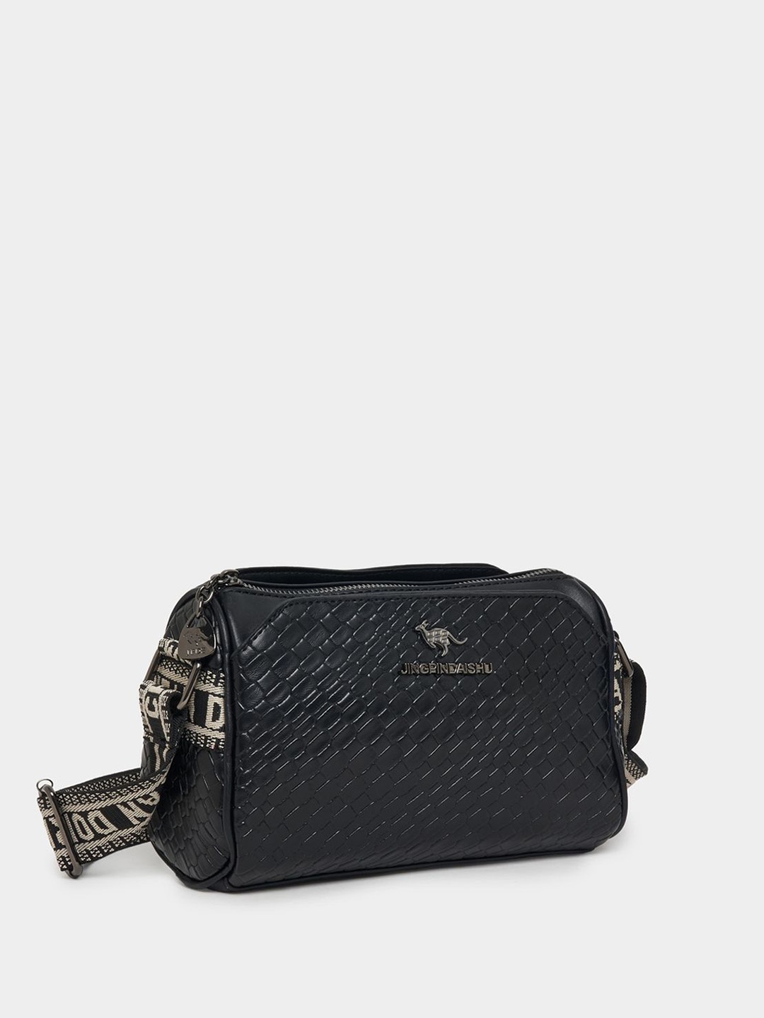 

Styli Textured Swagger Sling Bag, Black