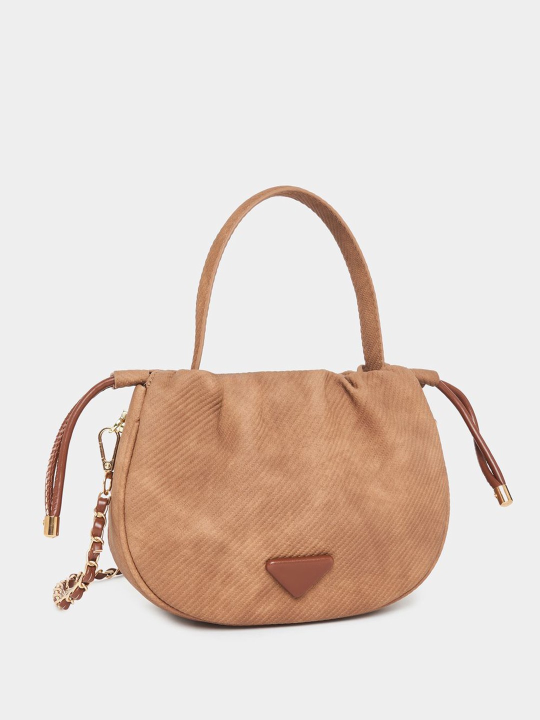 

Styli Half Moon Shoulder Bag with Tasselled, Brown
