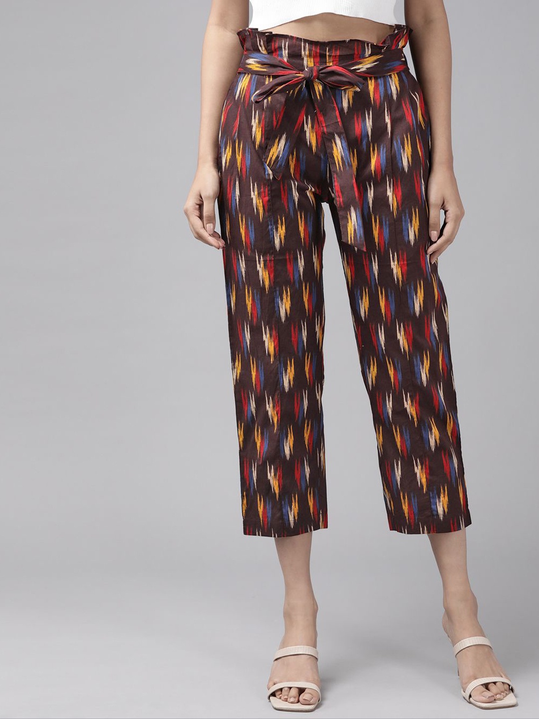 

KALINI Women Printed Regular Trousers, Multi