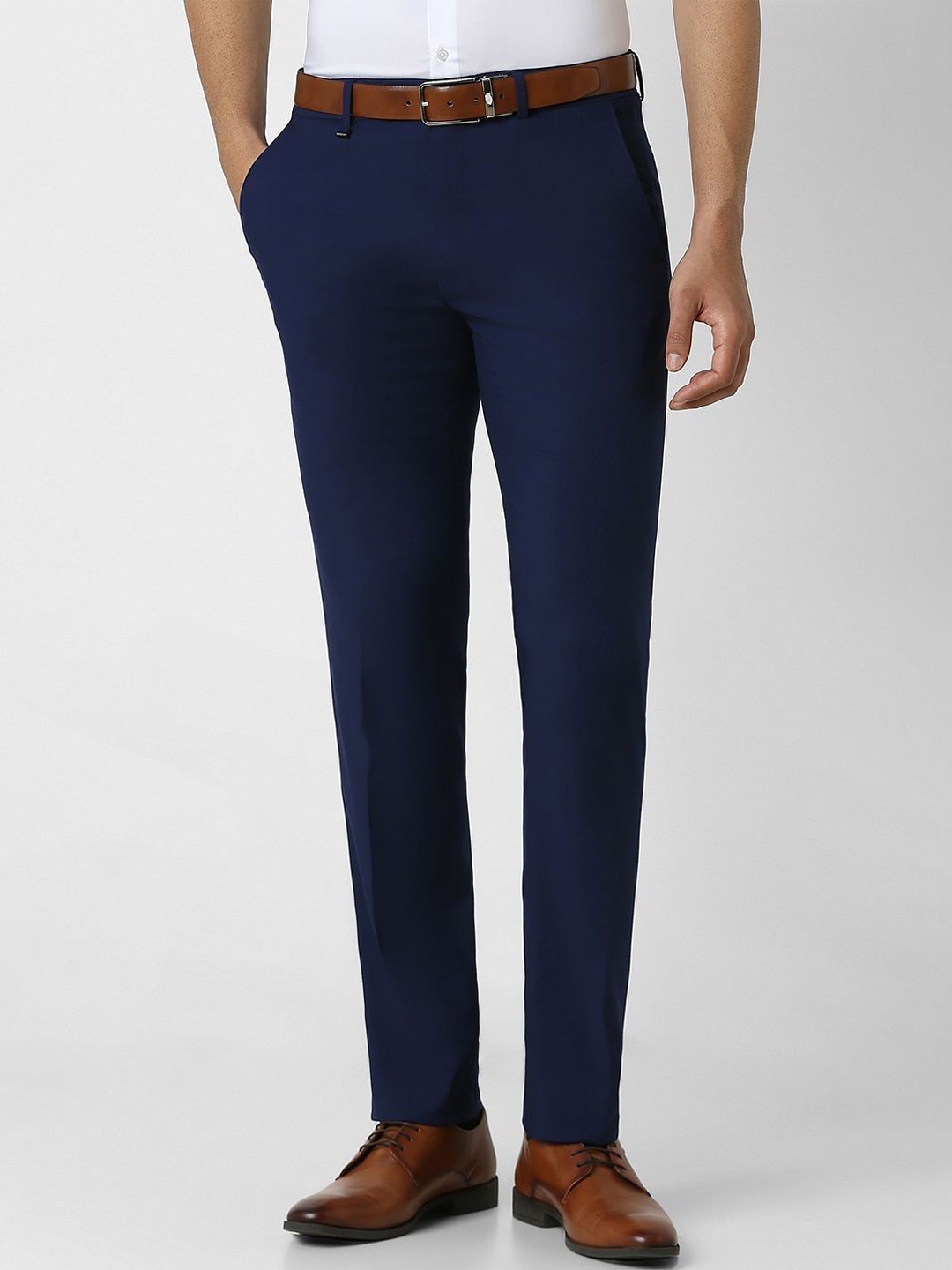

Van Heusen Men Slim Fit Formal Trouser, Navy blue