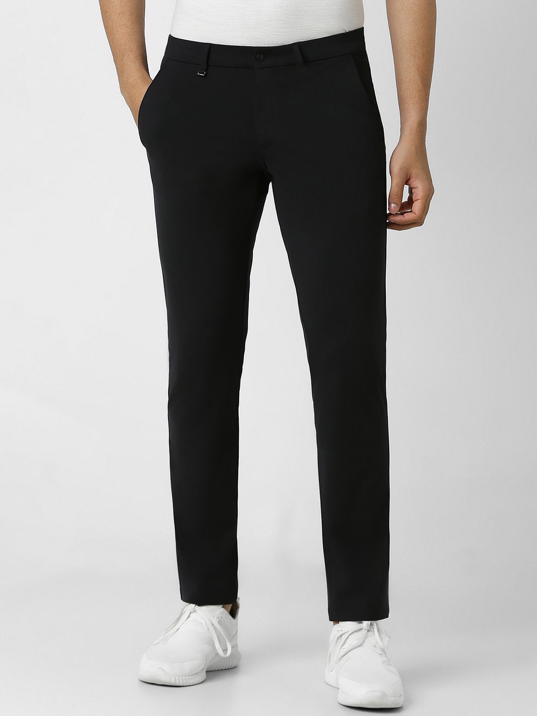 

Van Heusen Flex Men Slim Fit Trousers, Black