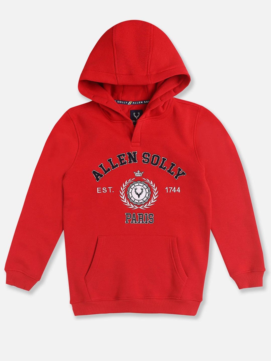 

Allen Solly Junior Boys Printed Hooded Sweatshirt, Red