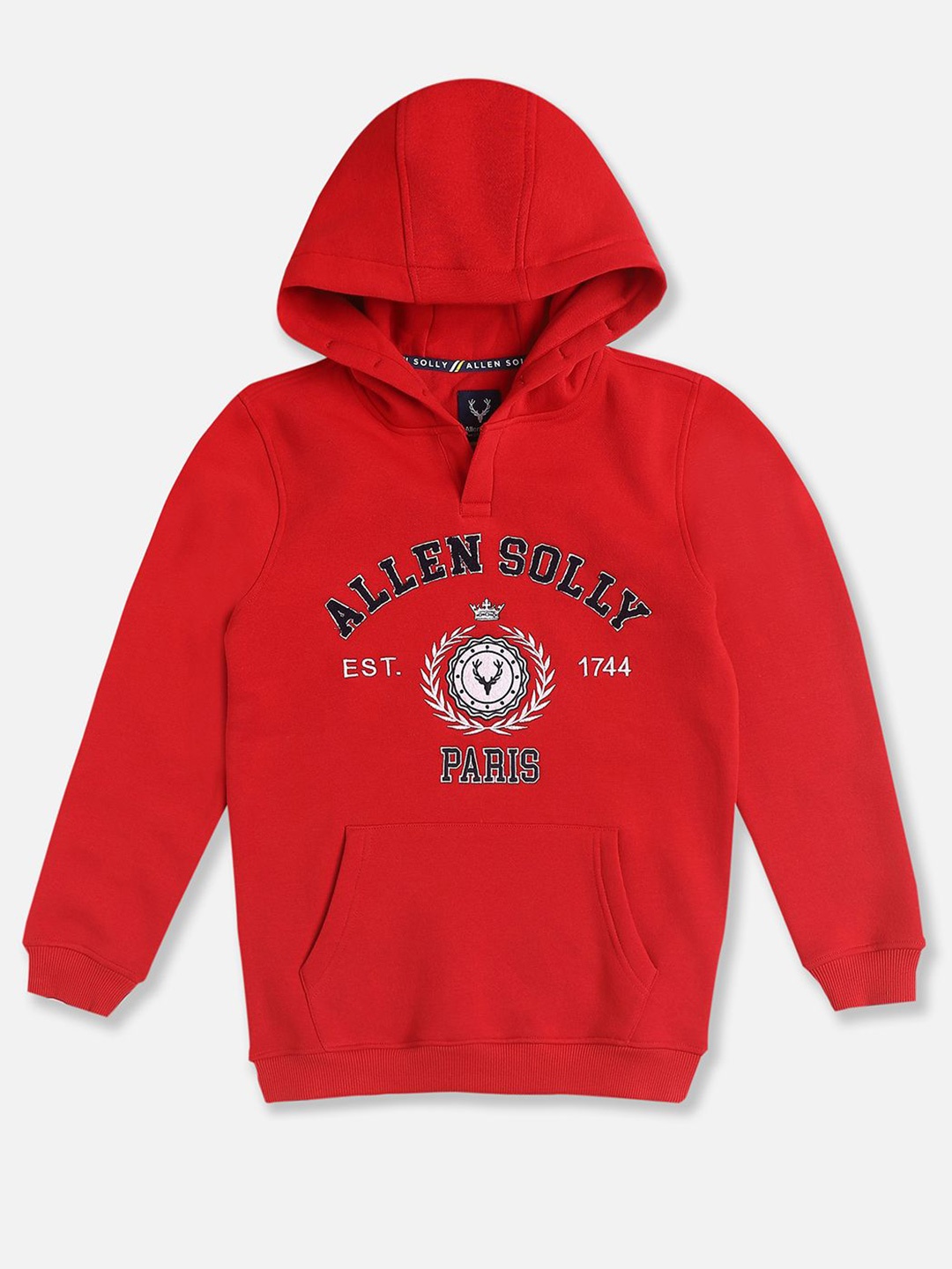 

Allen Solly Junior Boys Printed Hooded Sweatshirt, Red