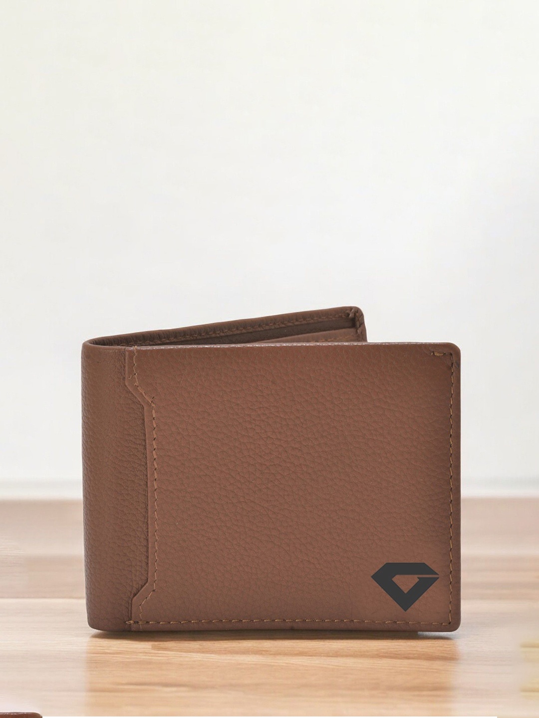 

INVICTUS Men Textured Leather Two Fold Wallet with RFID Blocking, Tan