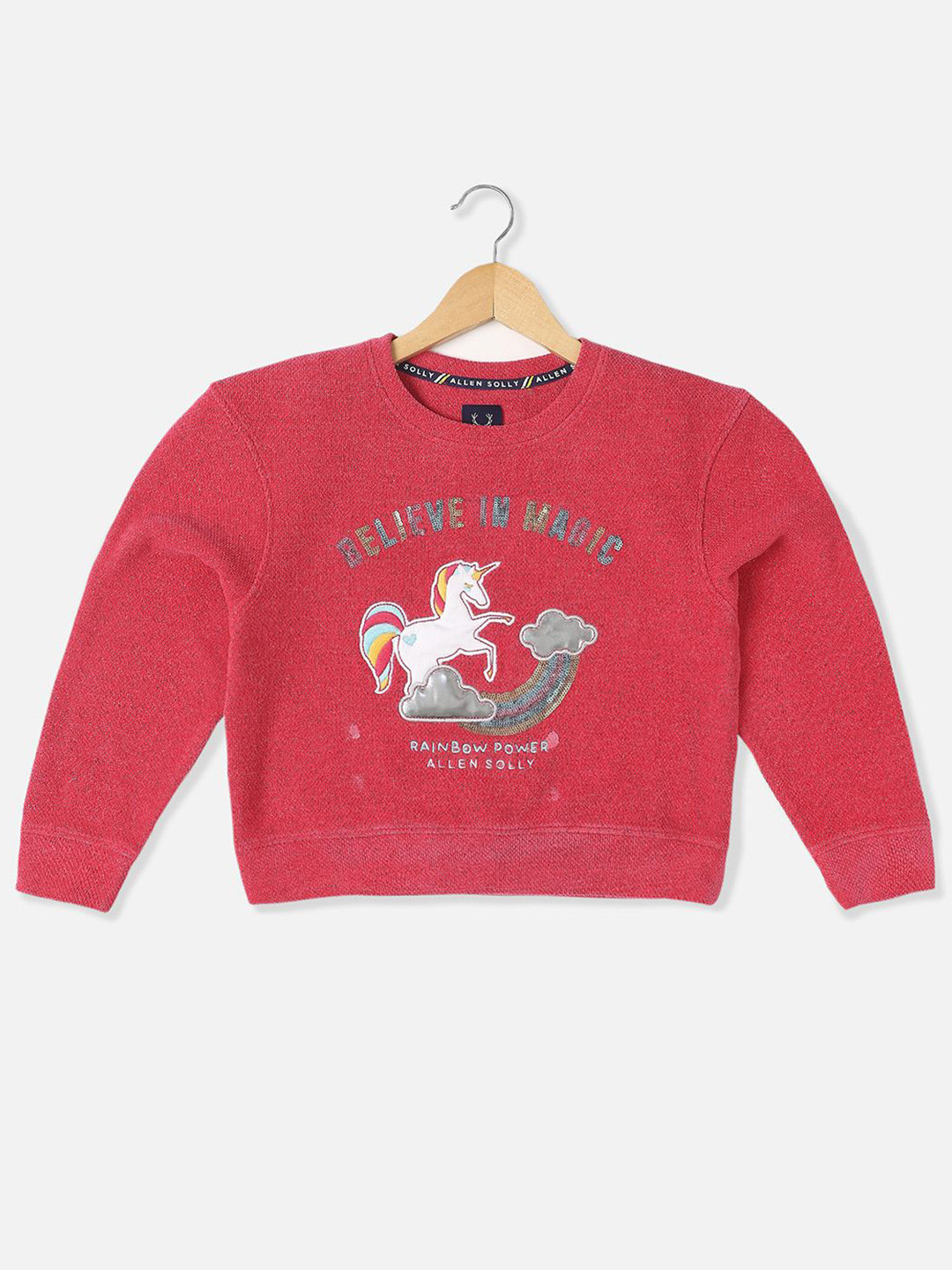 

Allen Solly Junior Girls Printed Sweatshirt, Red