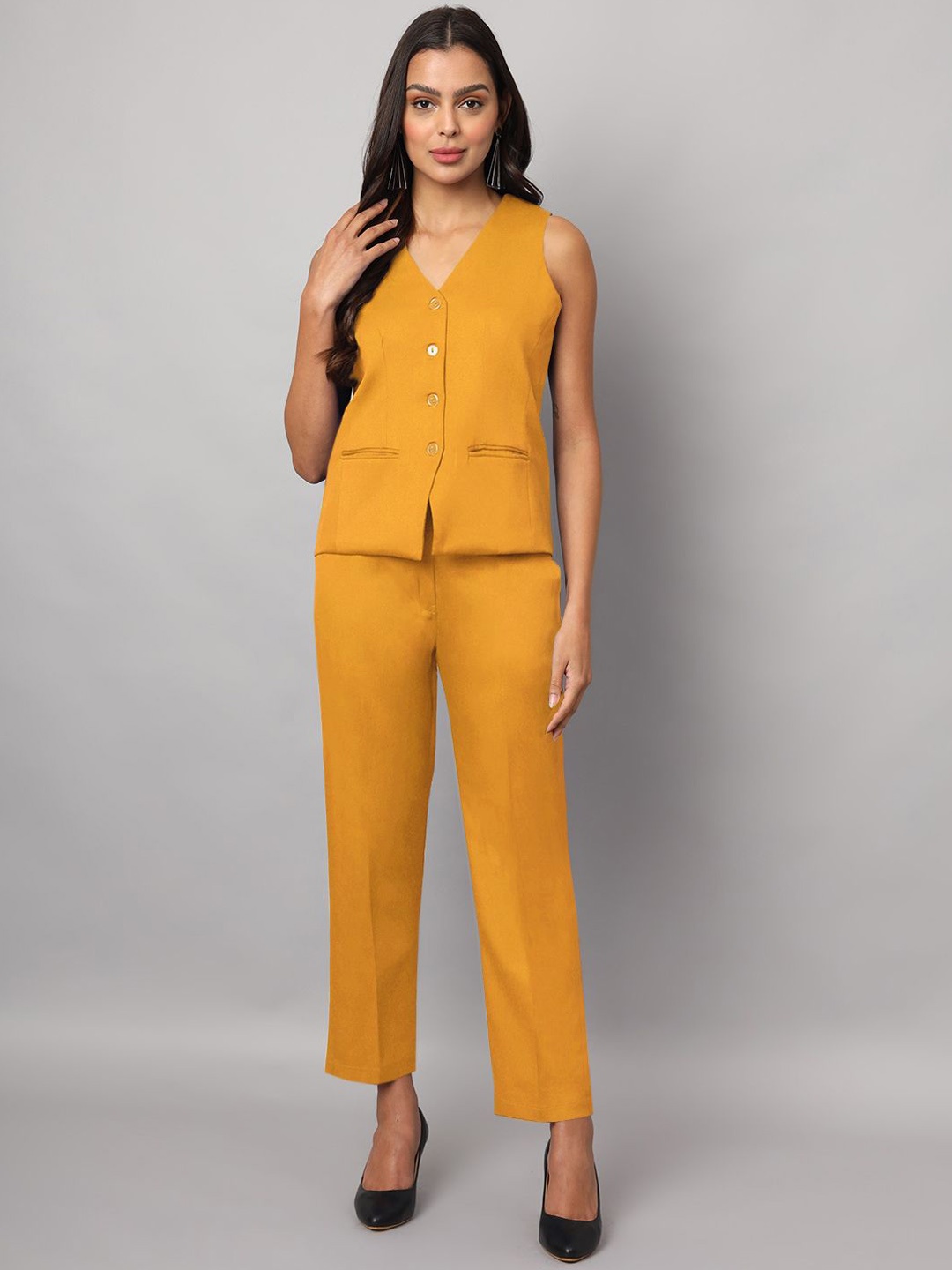 

BRINNS Waistcoat With Trouser Suit, Mustard